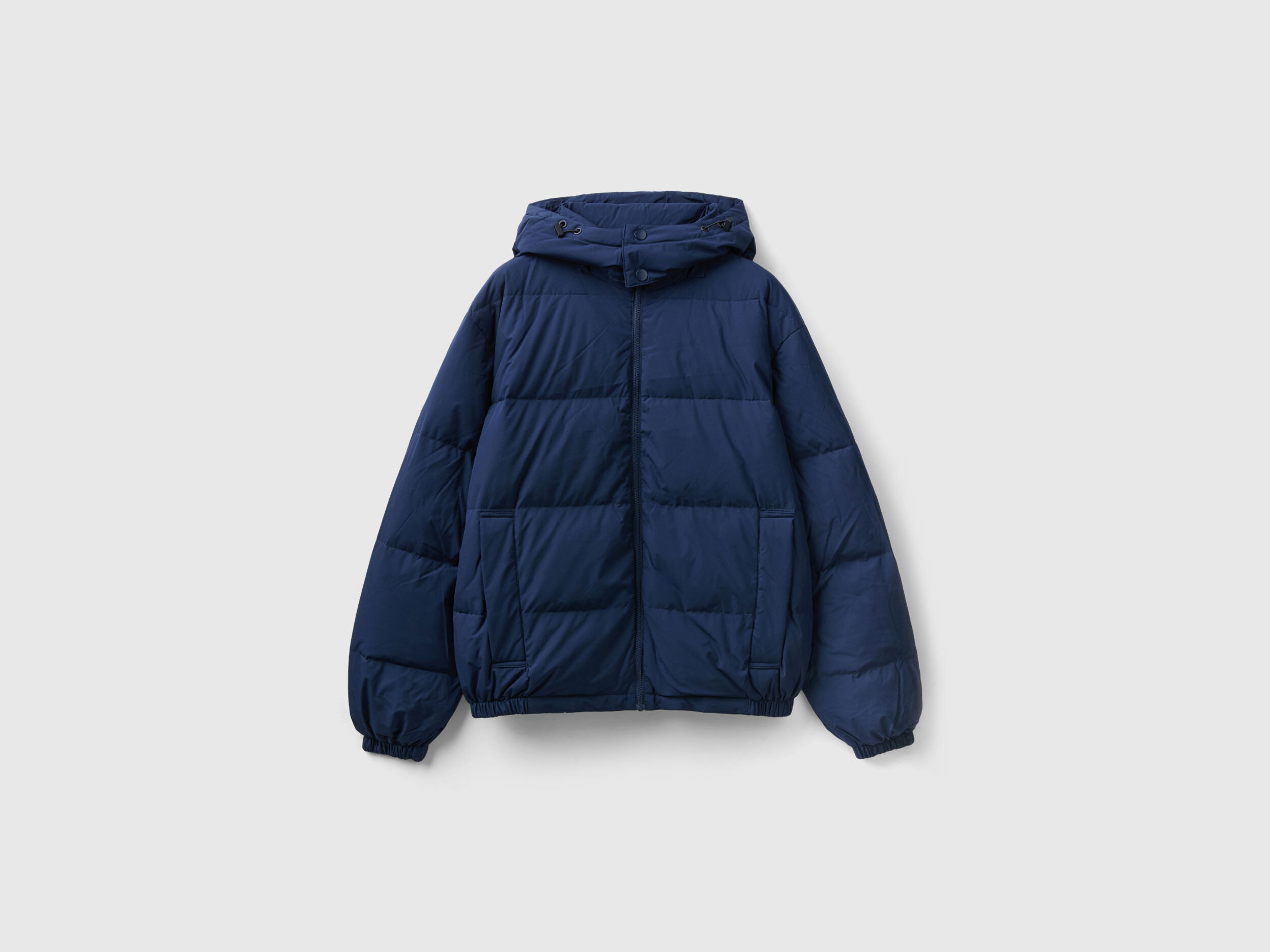 Padded jacket with removable hood Dark Blue Benetton