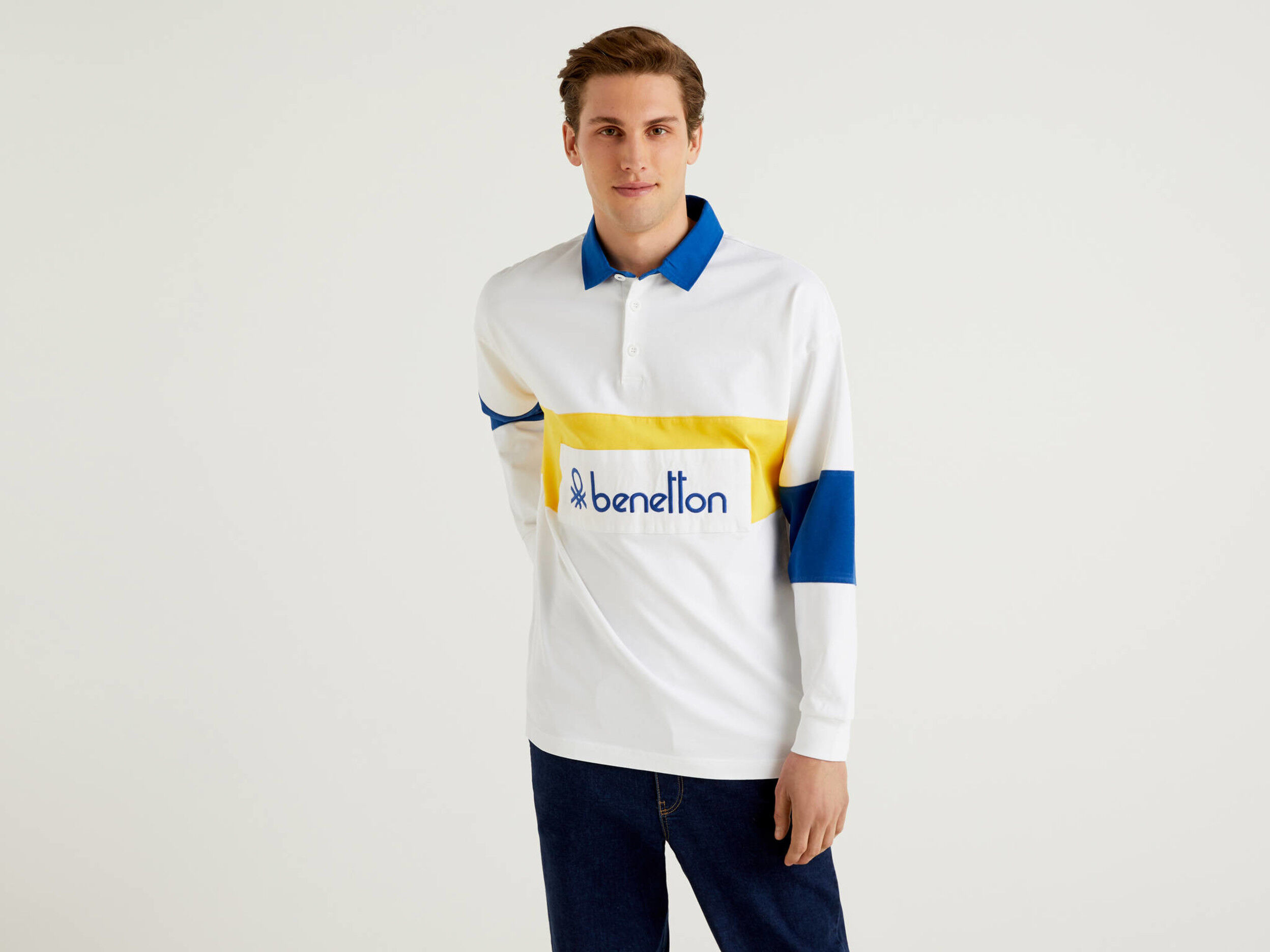 polo rugby manga larga