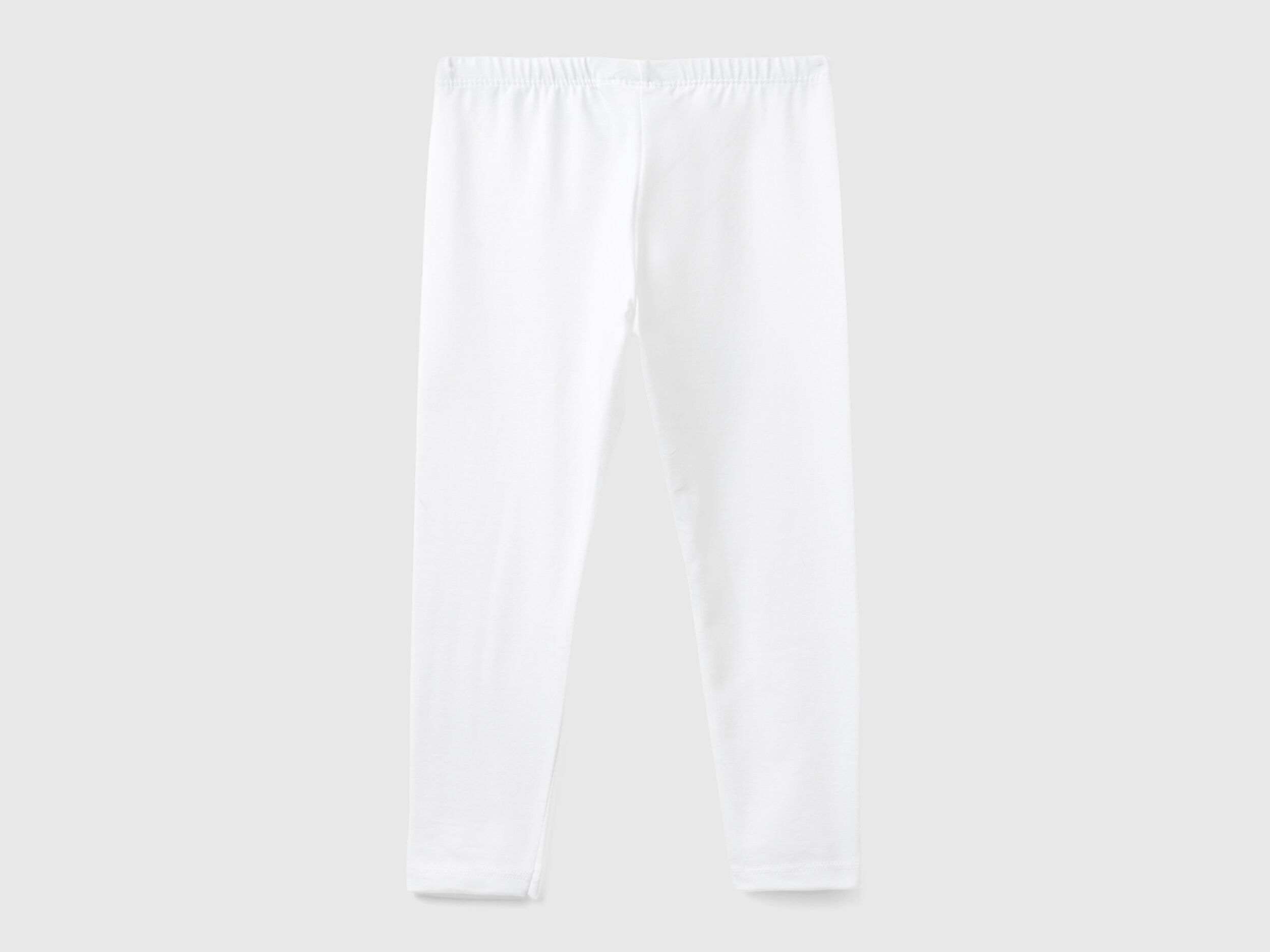 Benetton Stretch Cotton Leggings Size 12 18 White Kids