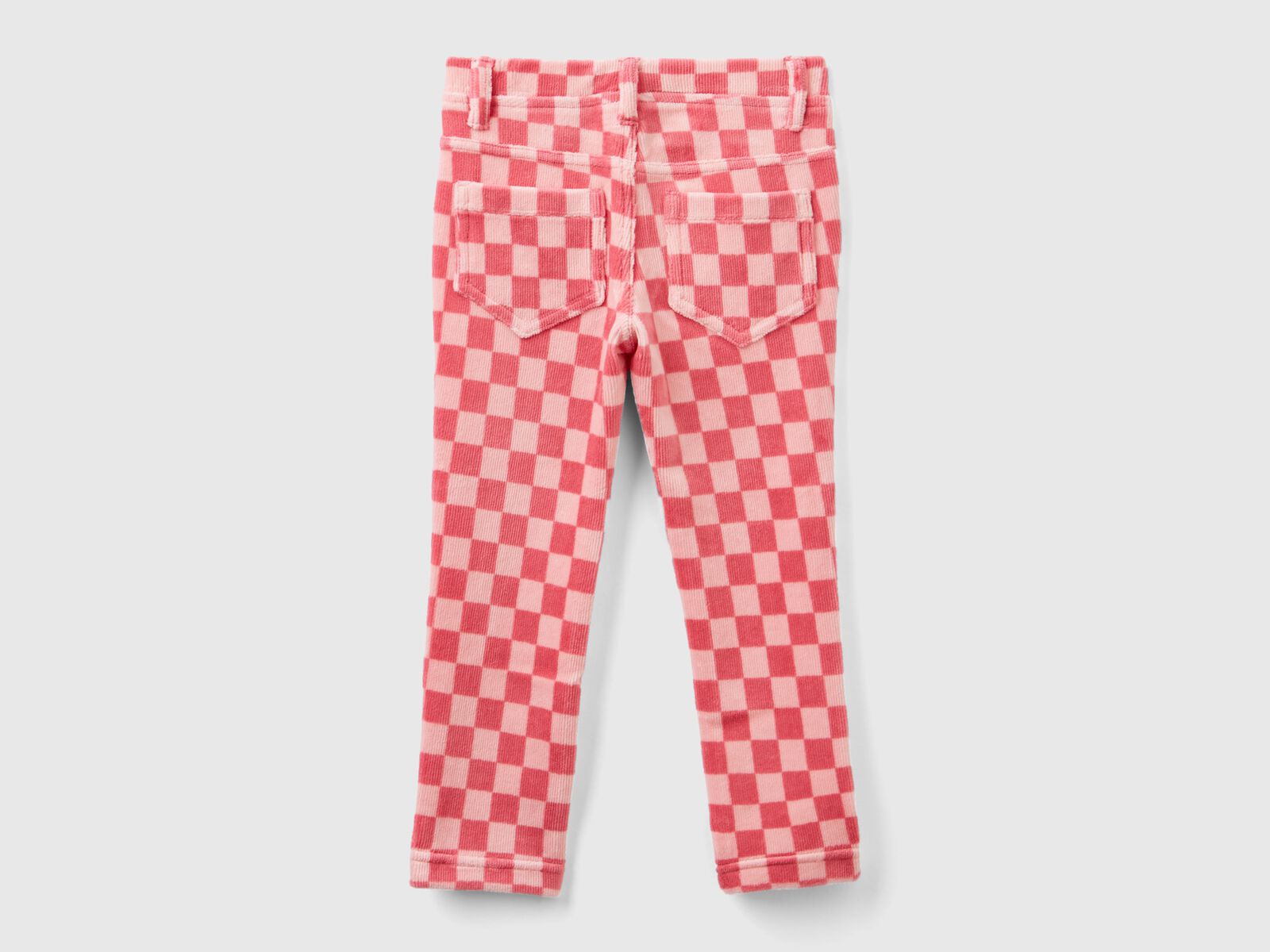 Pink jeggings with checkered print - Pink
