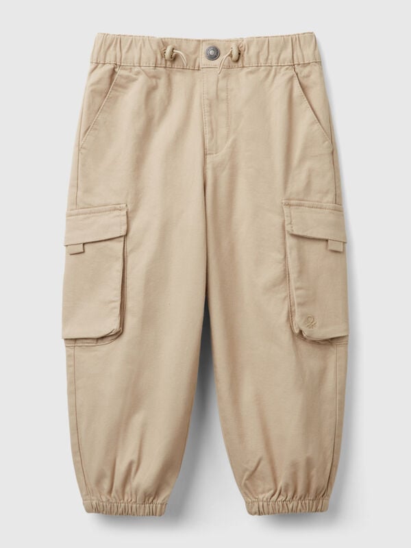 Parachute trousers in stretch cotton Junior Boy