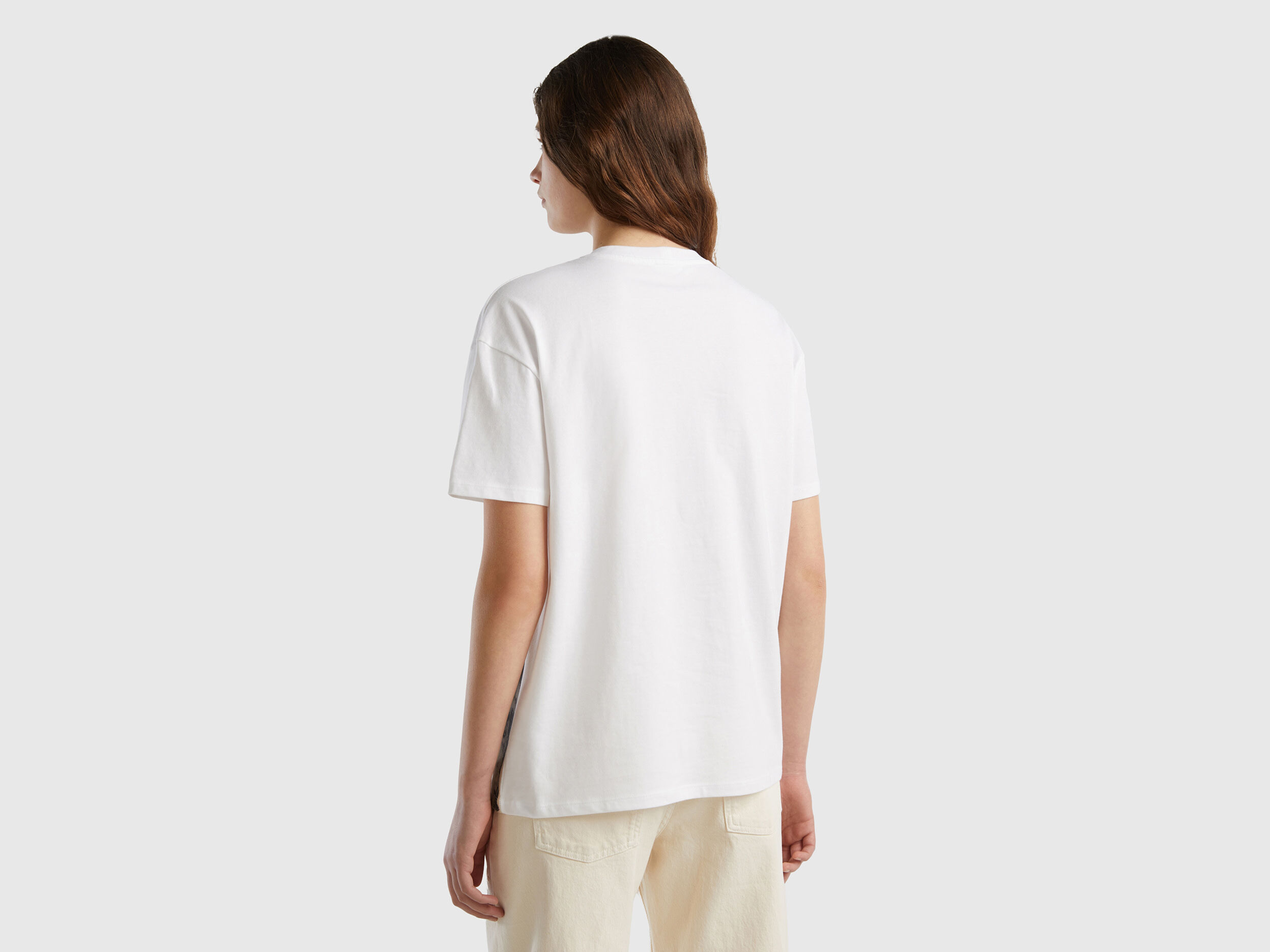 Benetton white t shop shirt