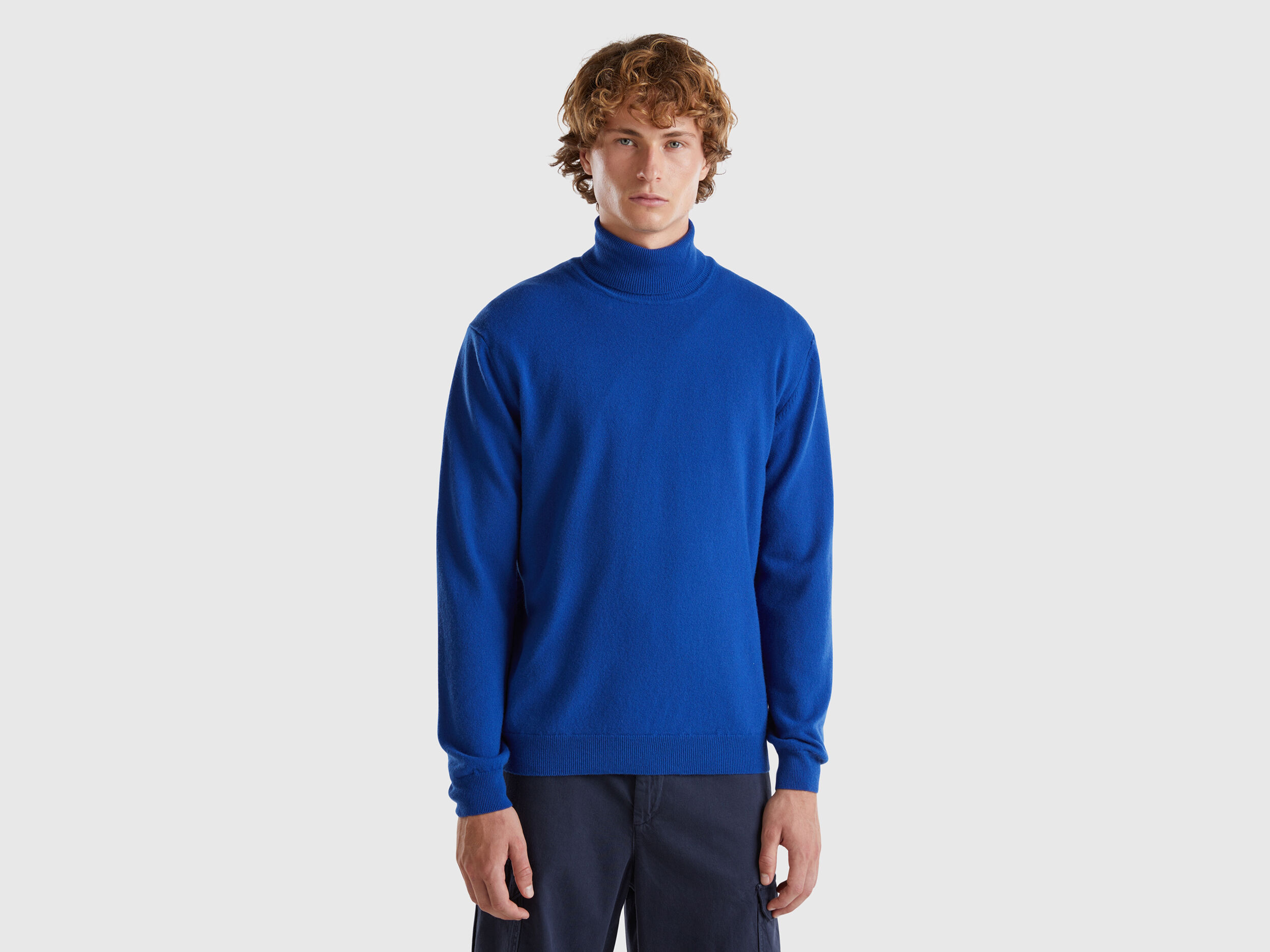 Men s High Collar Merino Wool Sweaters Women Benetton