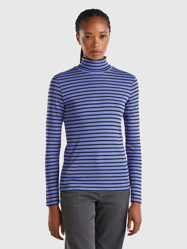 Striped turtleneck t-shirt Women