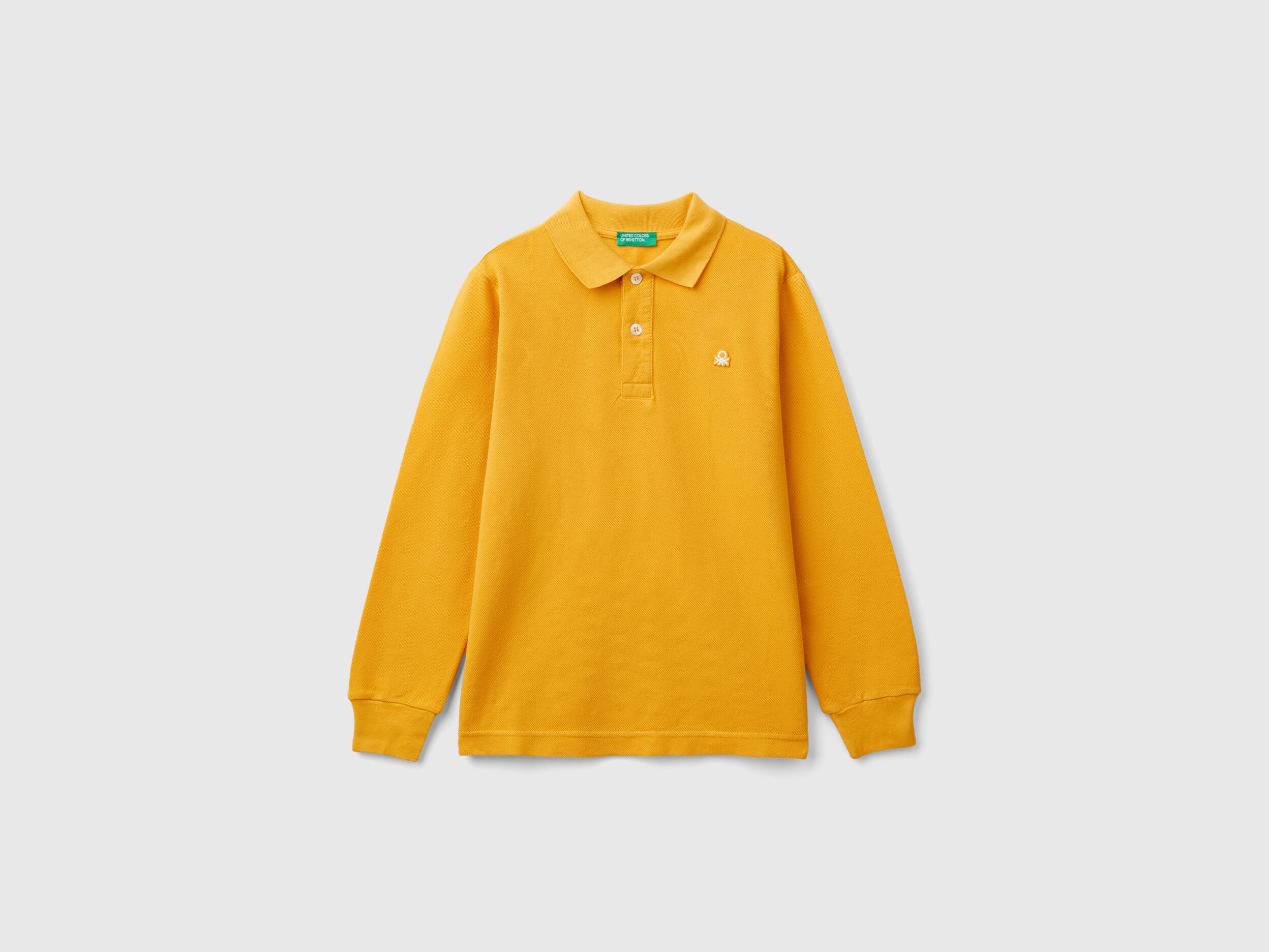 Mustard long sleeve polo hotsell