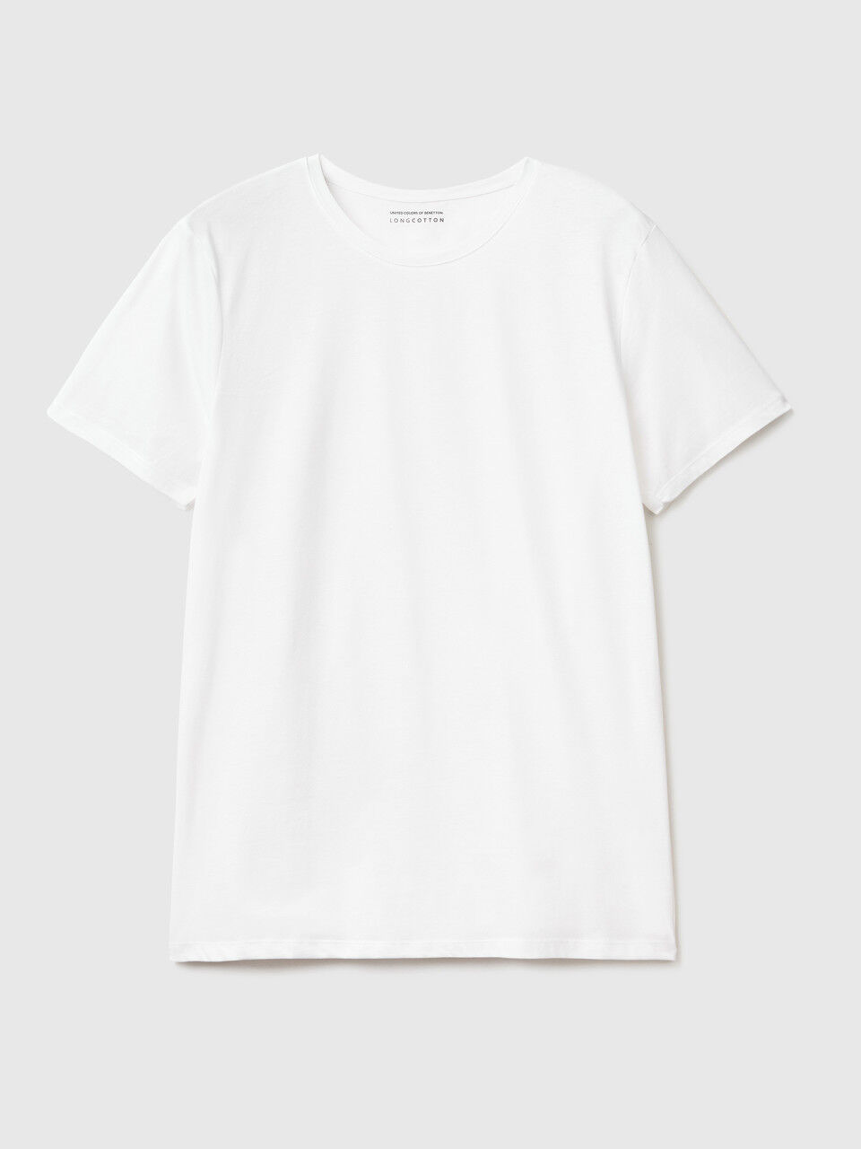 Long fiber cotton t-shirt - White | Benetton