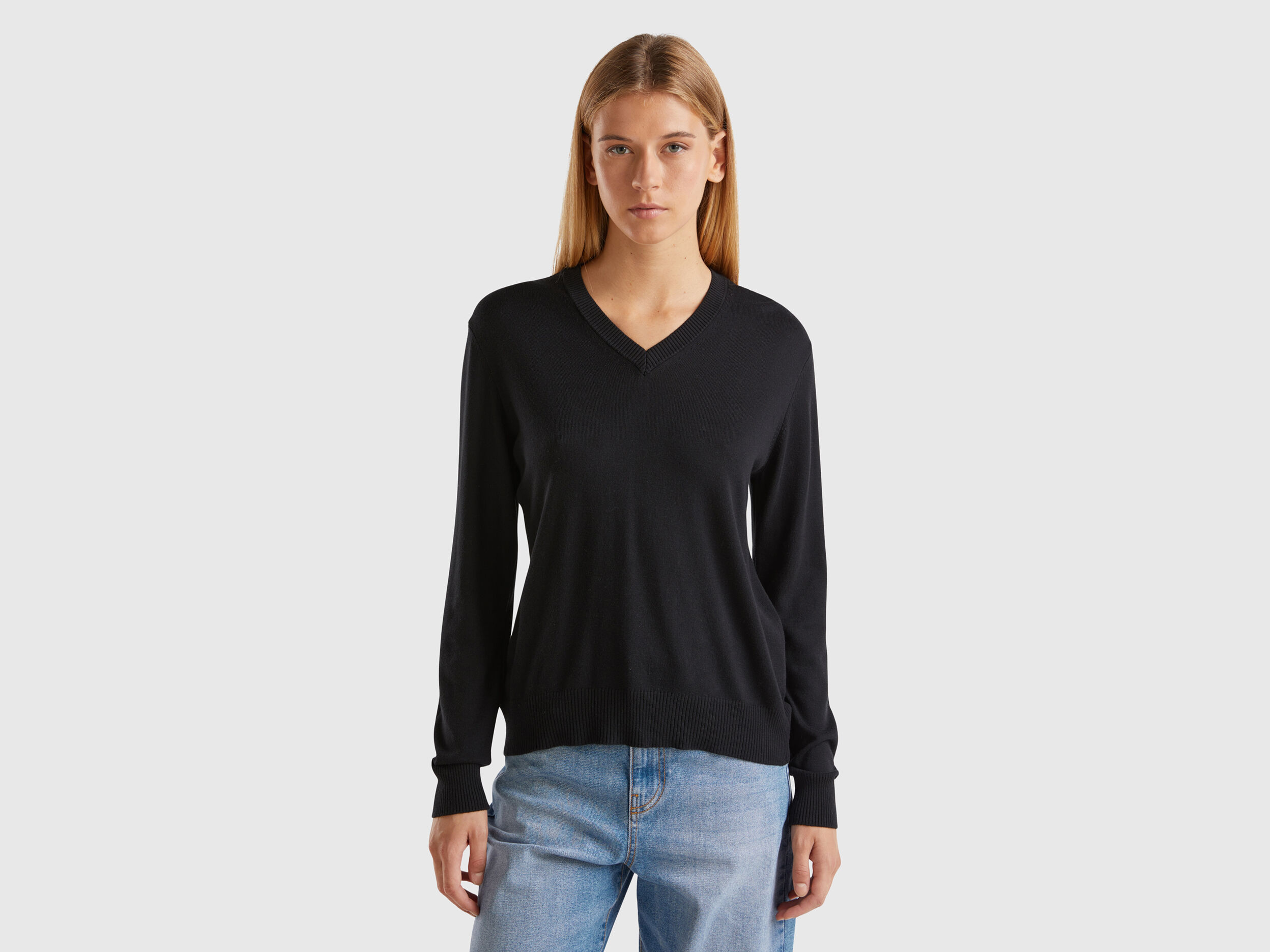 V neck sweater with t shirt online