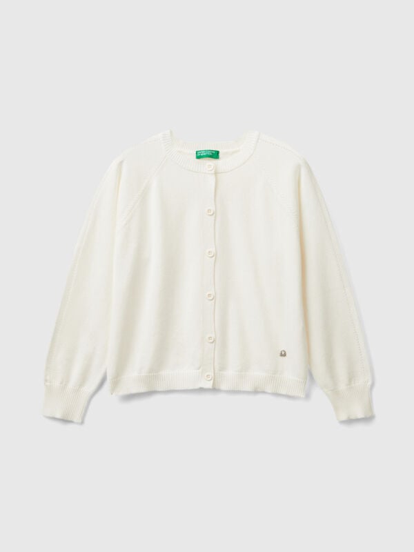 Cardigan in pure cotton Junior Girl