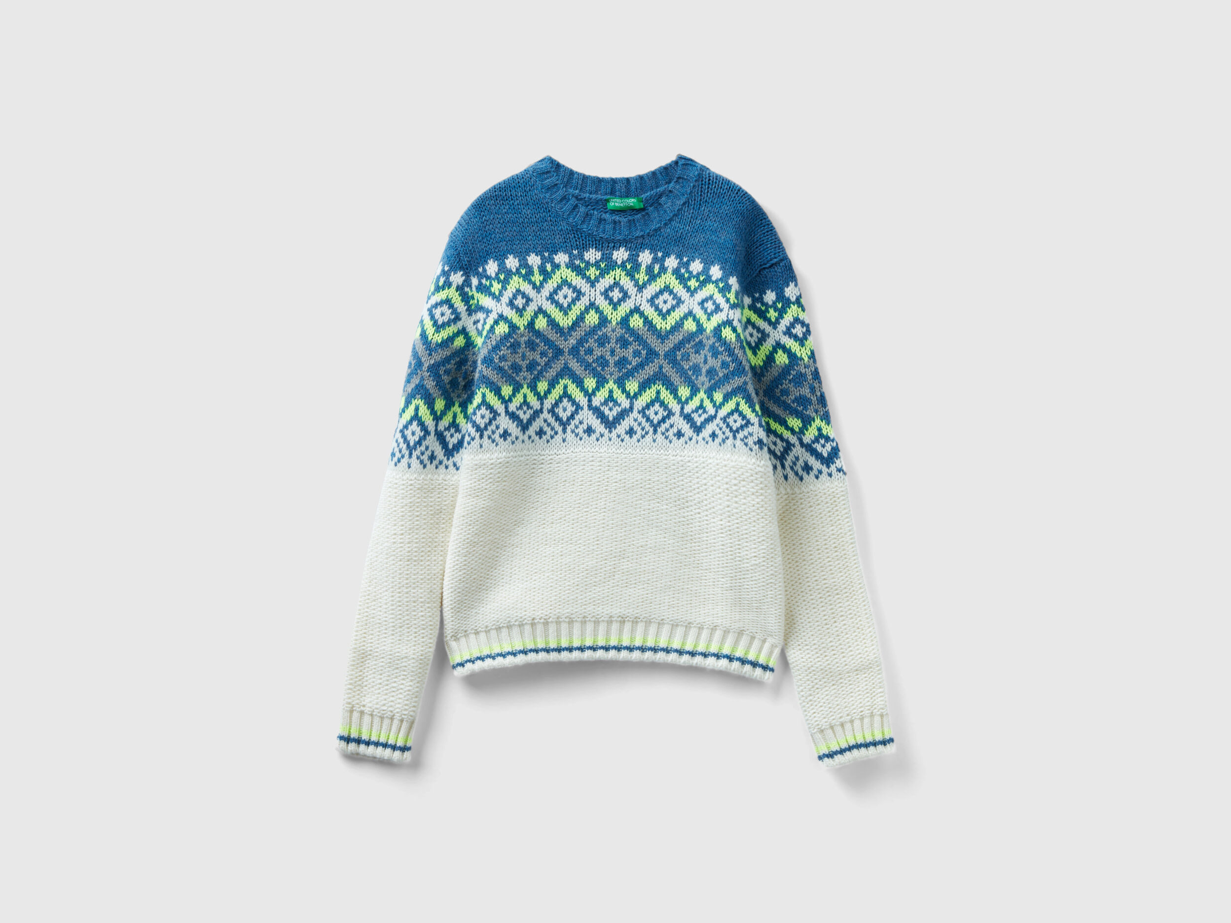 Benetton jacquard clearance sweater