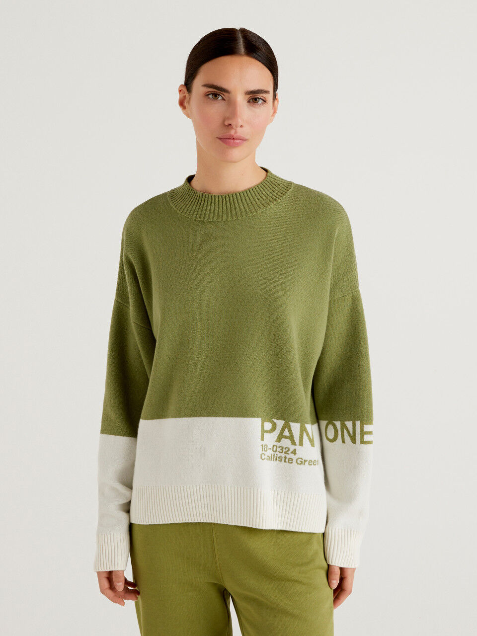 Fashion Sweaters Oversized Sweaters United Colors of Benetton Oversized Sweater striped pattern casual look 