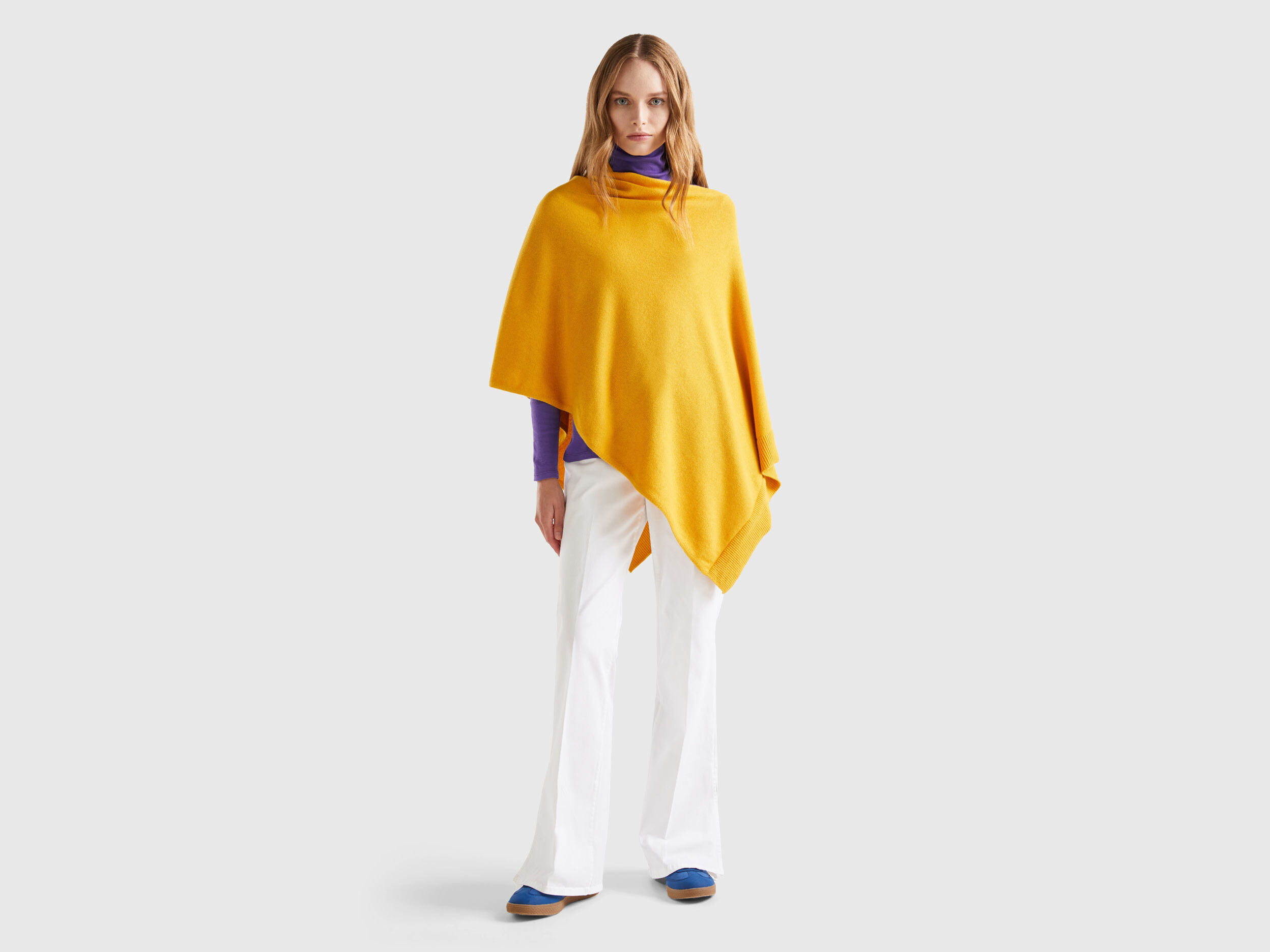 Cashmere mix poncho hot sale