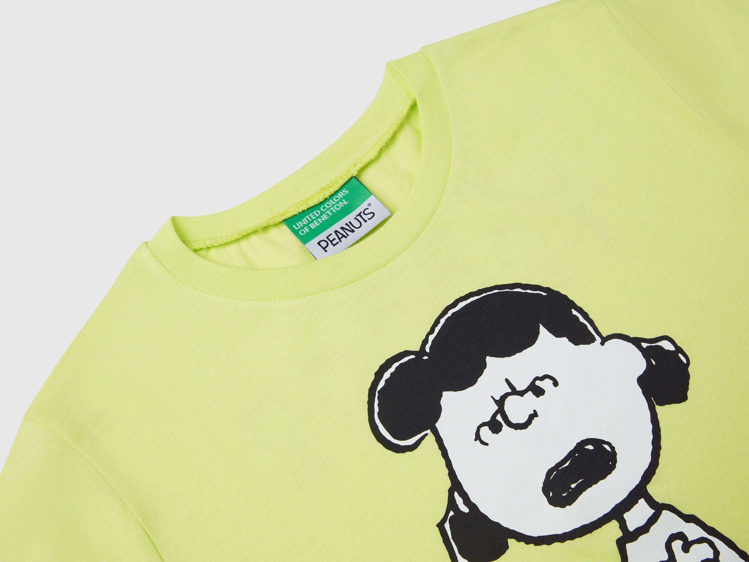 【高額売筋】 ©Peanuts Snoopy t-shirt Benetton | Yellow - Clothing