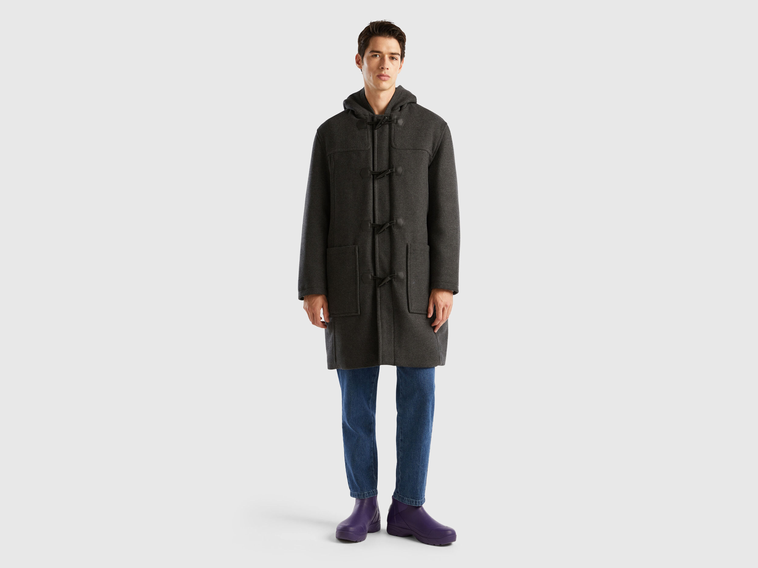 Wool blend duffle coat