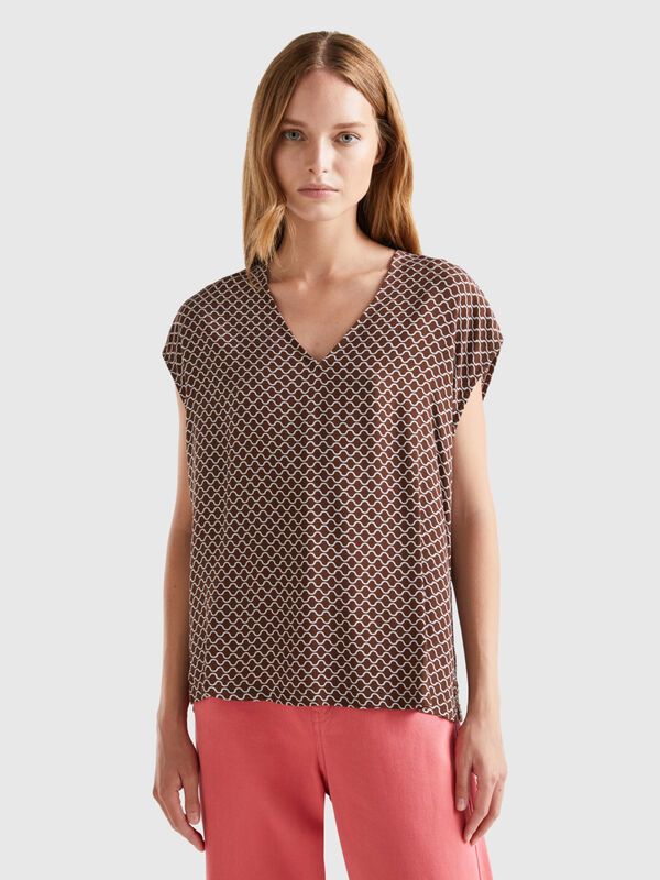 Printed sleeveless blouse Women