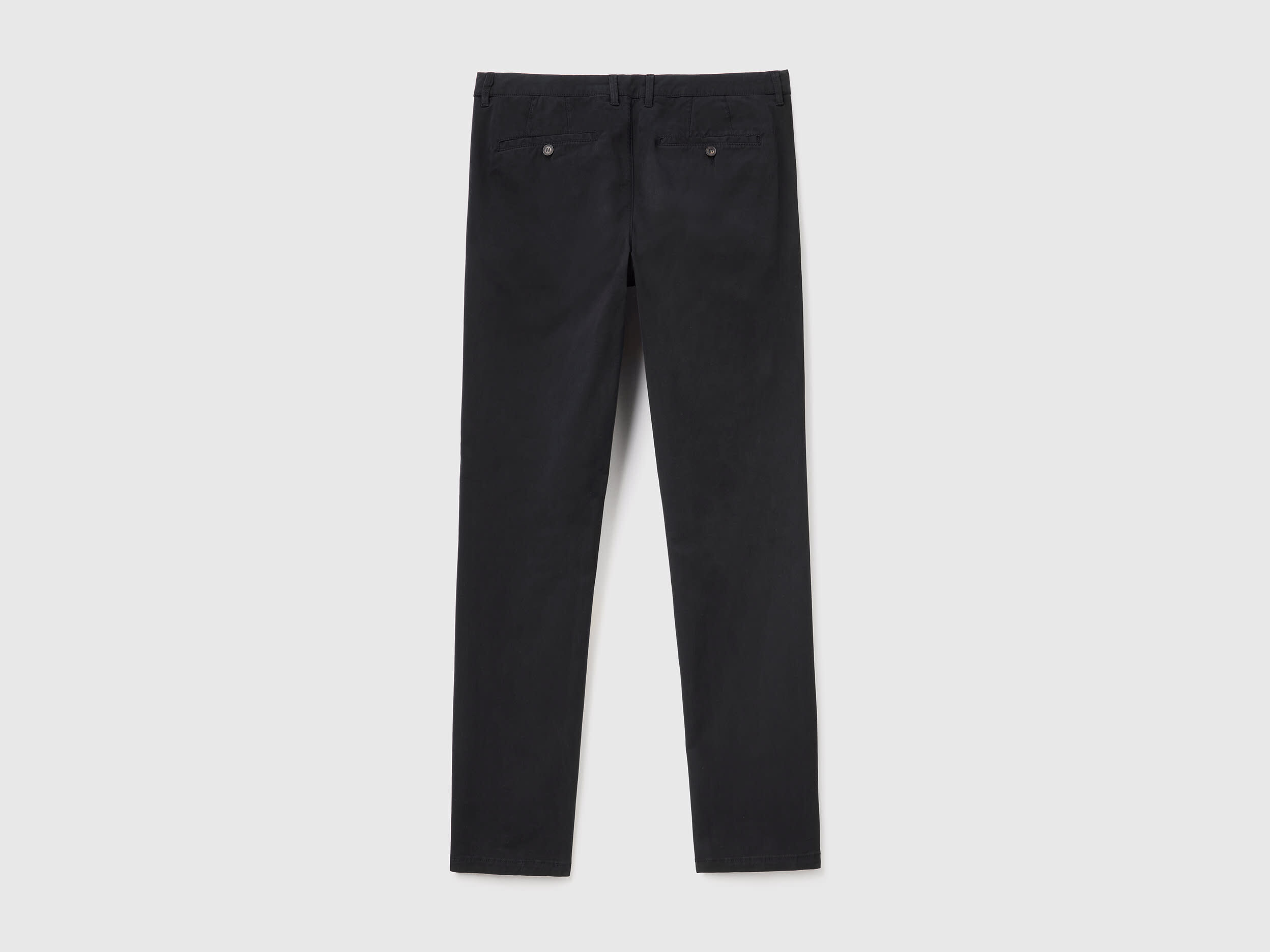 Black slim fit chino - Black | Benetton