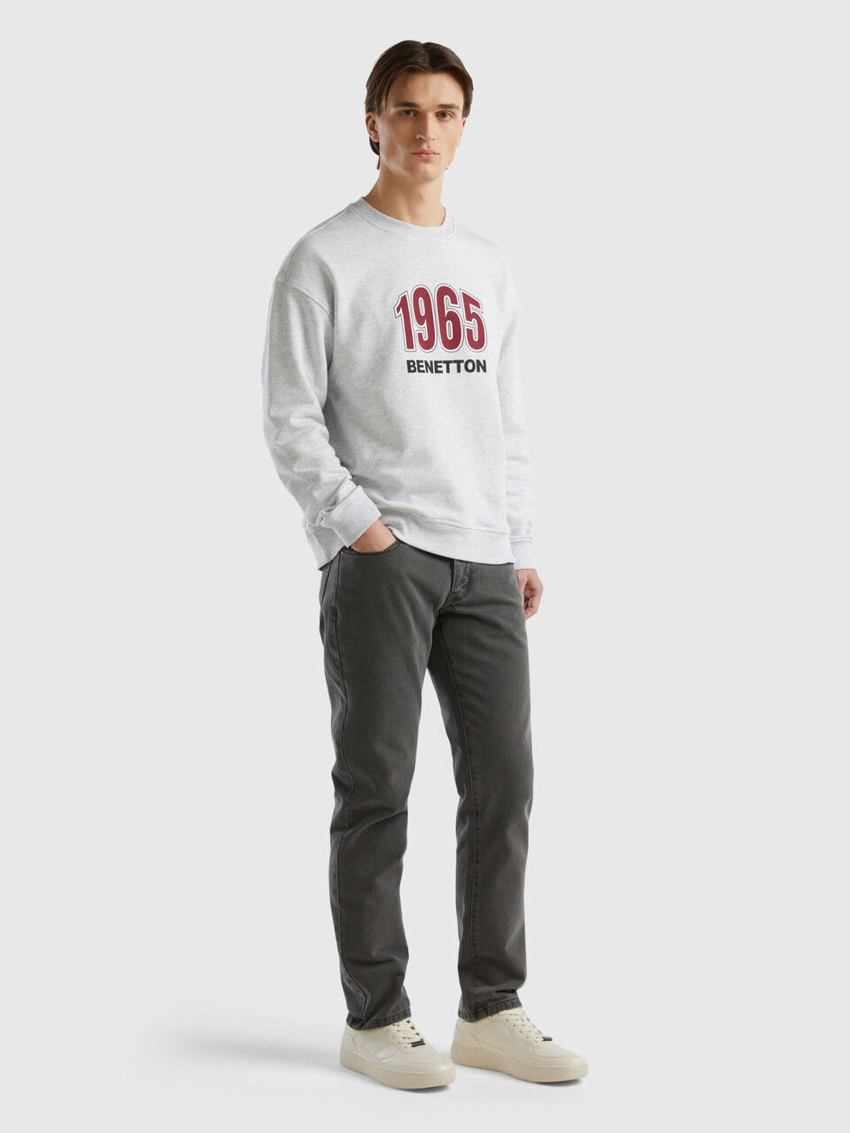 Benetton sales basic crewneck