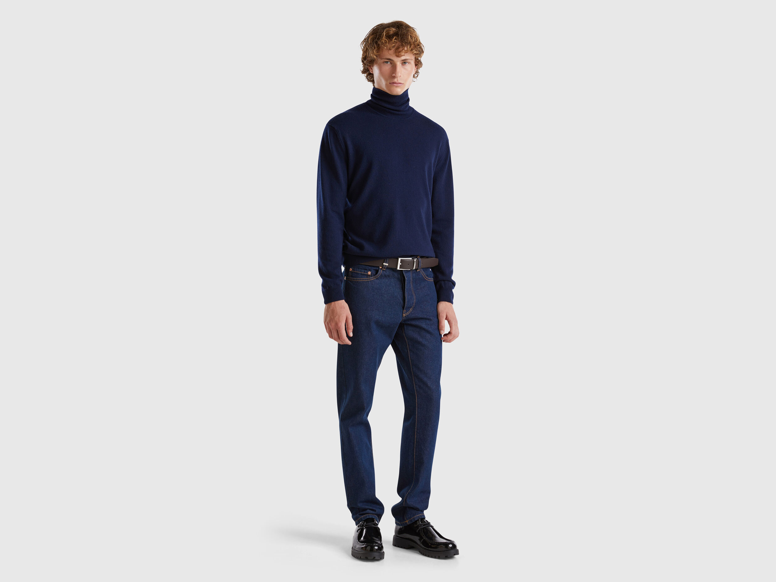Navy blue mens turtleneck clearance