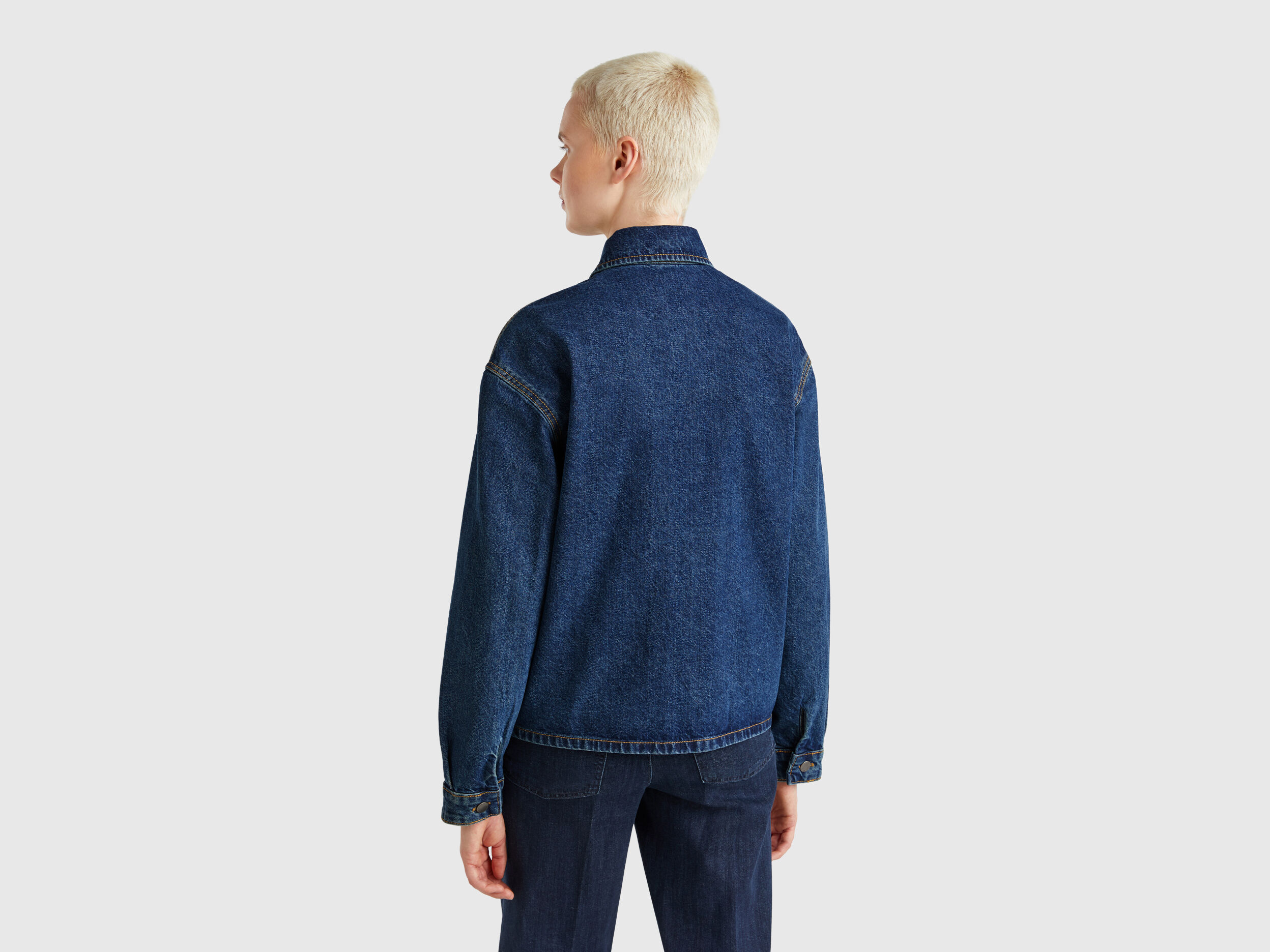 当社の - jacket denim Oversized Dark Benetton | Blue ジャケット・アウター