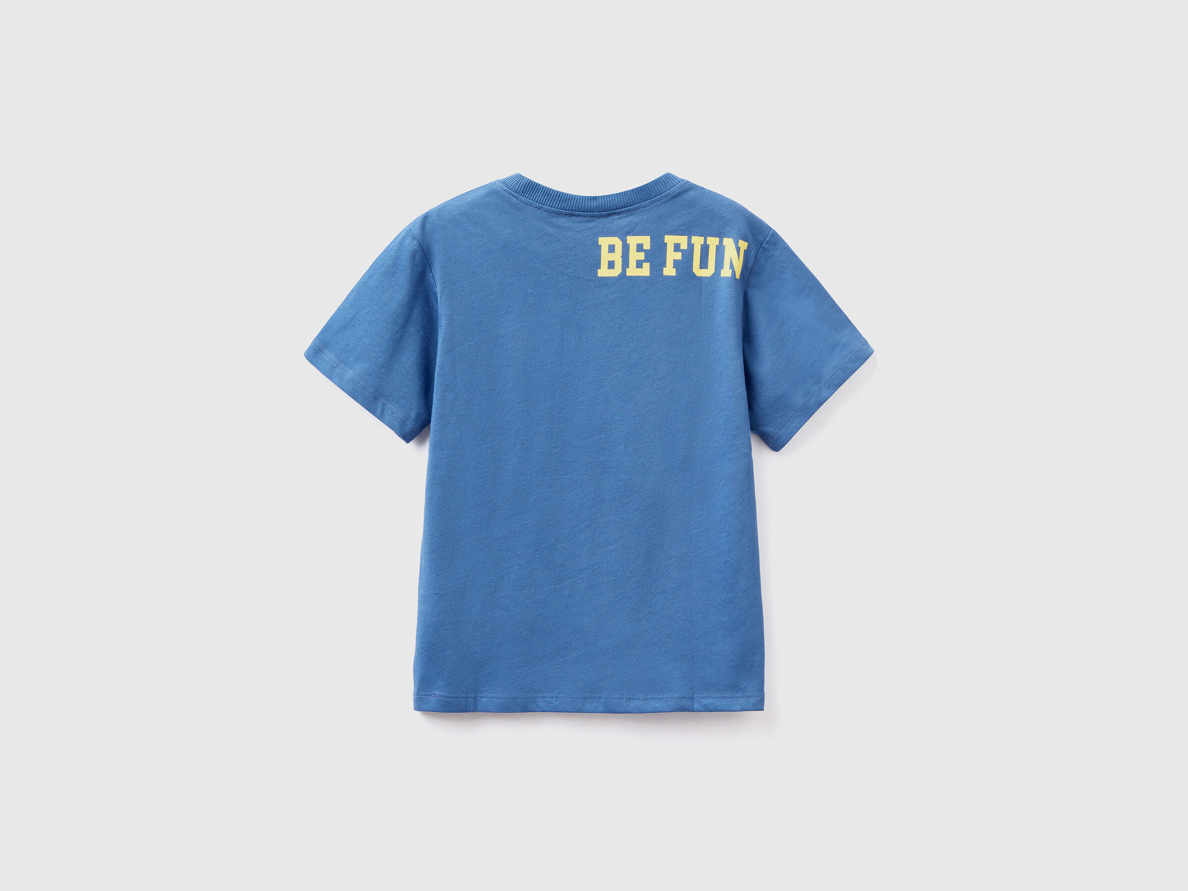 sammensatte Junction Pædagogik 100% cotton t-shirt with pocket - Bright Blue | Benetton