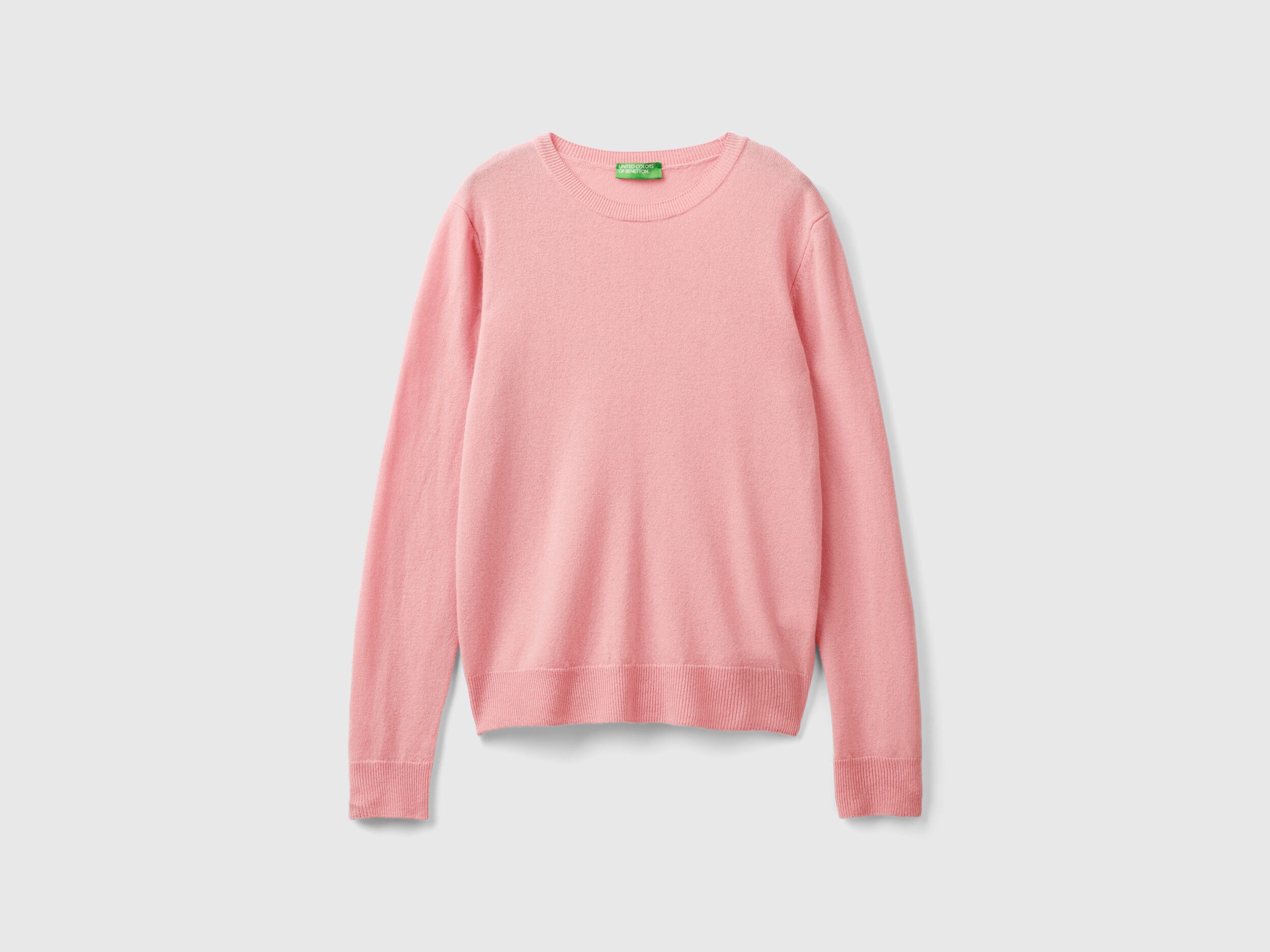 Womens pink crew neck sweater hot sale
