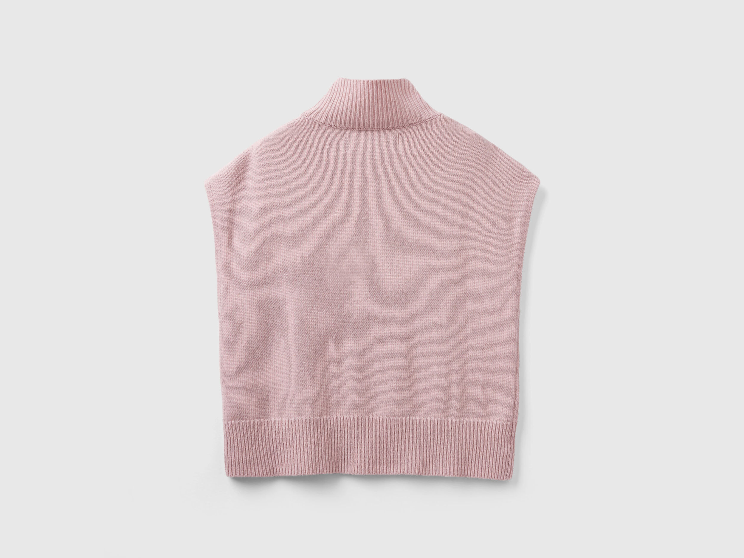 Mock turtleneck vest Soft Pink Benetton