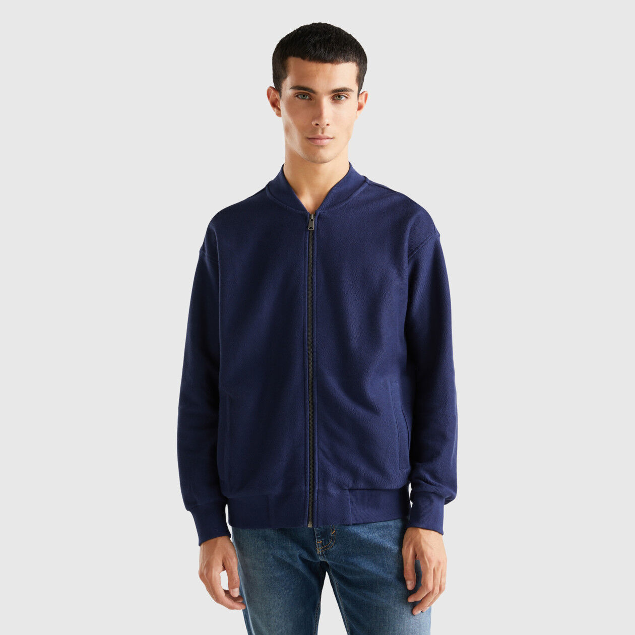 Zip up sales bomber jacket
