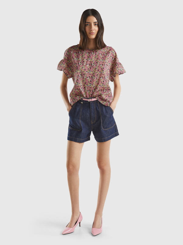 Shorts in chambray Women