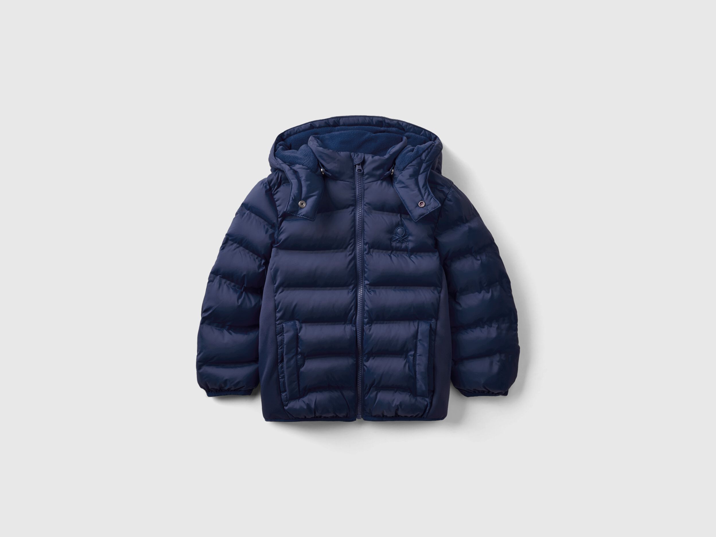 Jacket with neoprene details Dark Blue Benetton