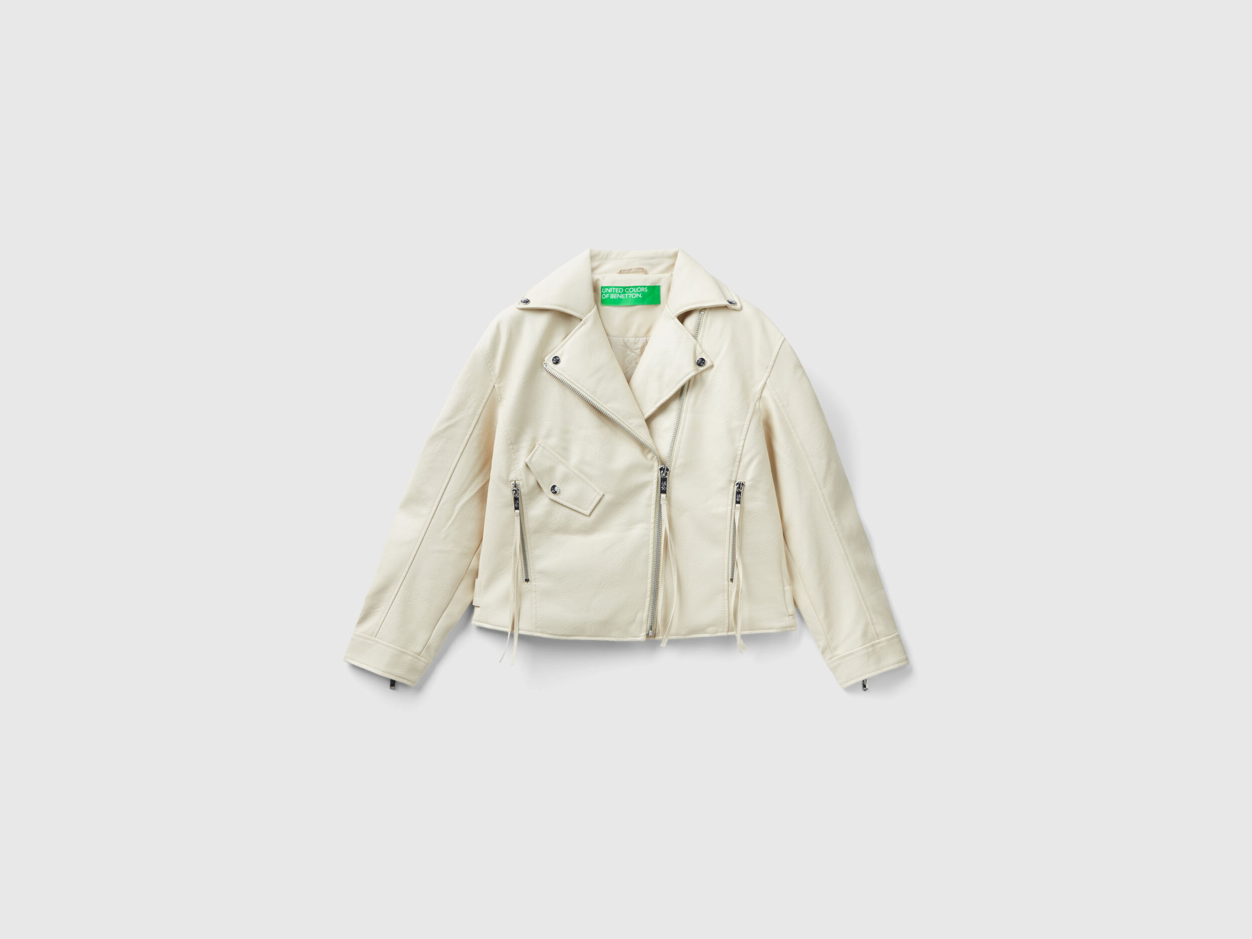 Benetton leather jacket discount