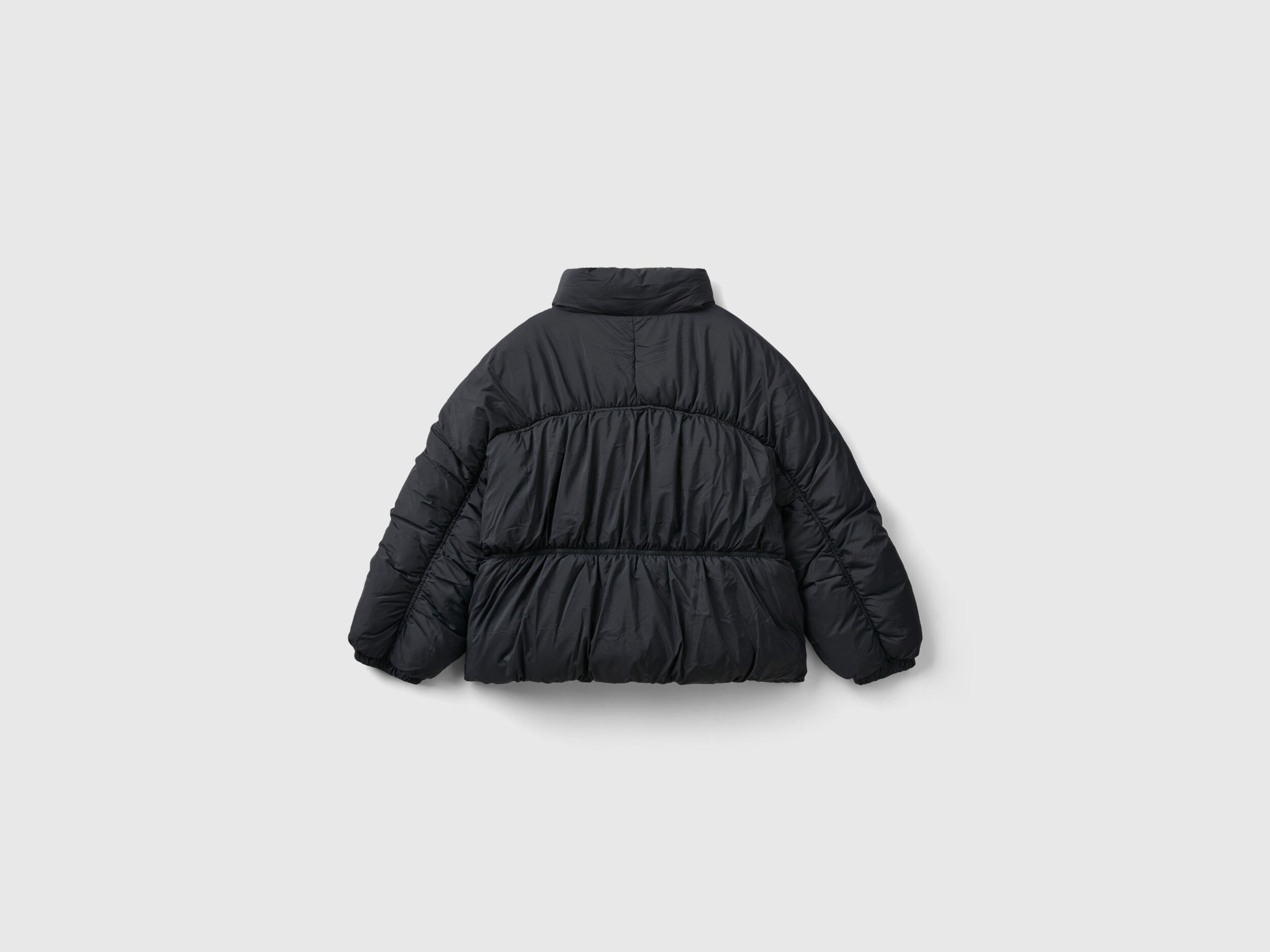 Reversible oversized fit jacket Black Benetton