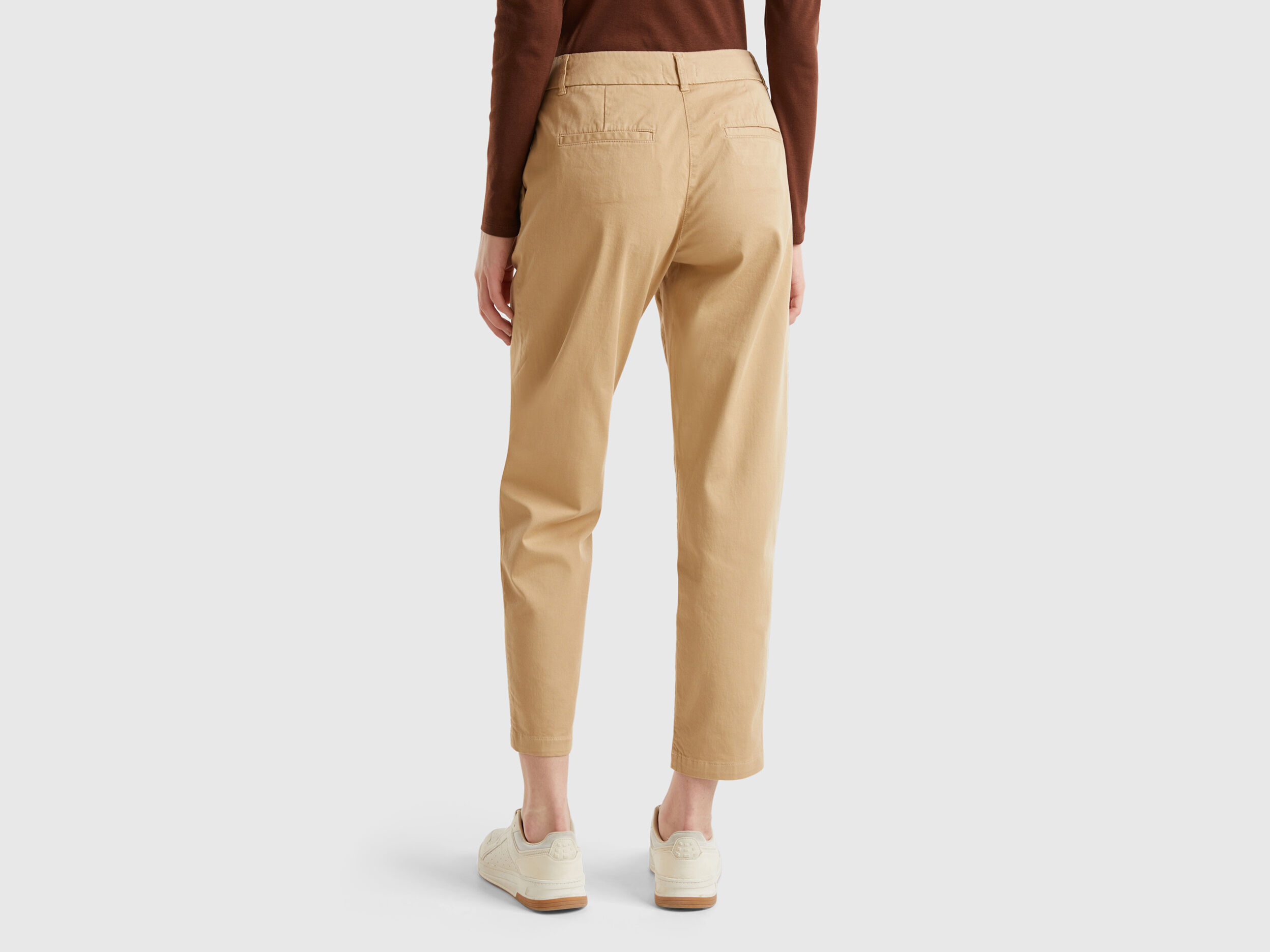 Stretch cotton chino trousers