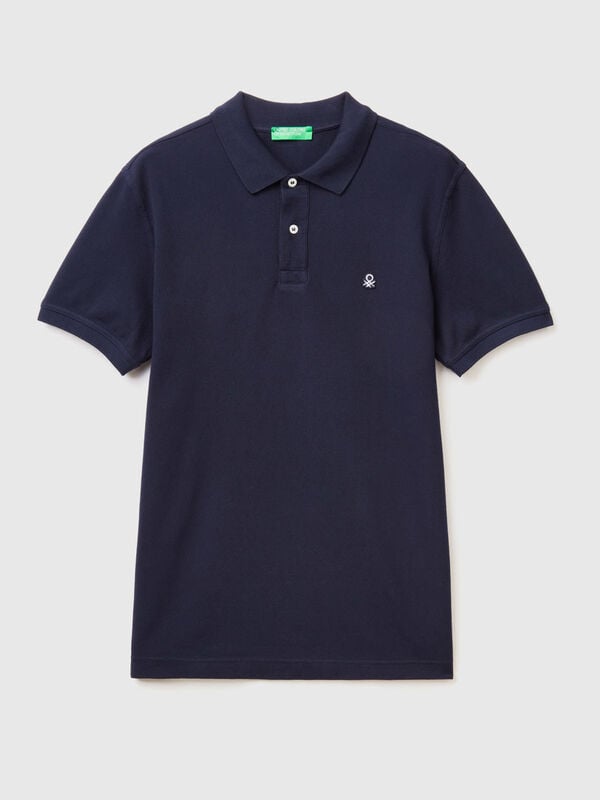 Polo azul oscuro regular fit Hombre