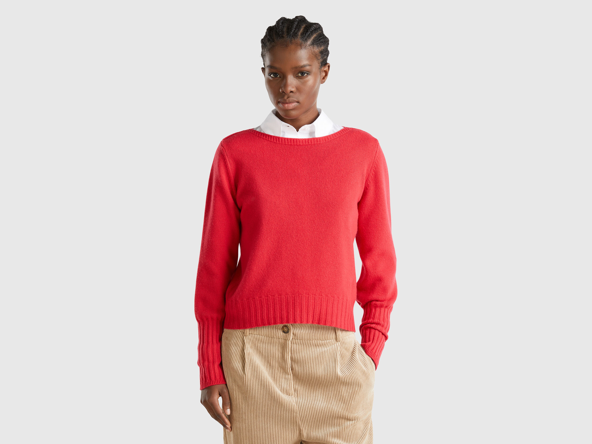 Boat neck sweater