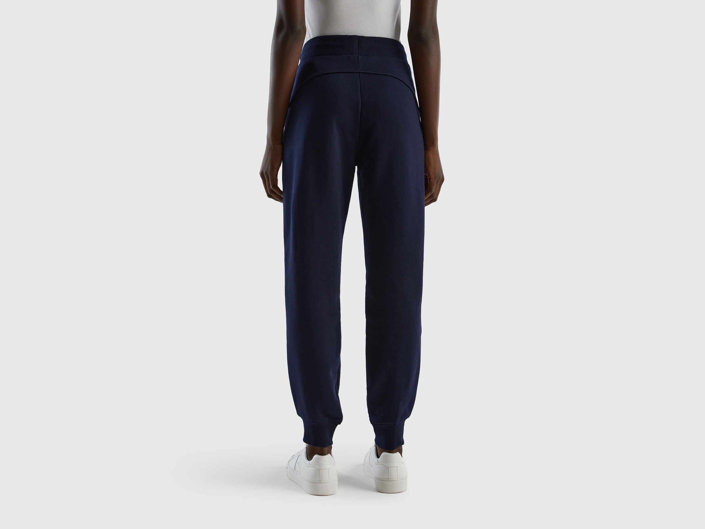 Sweatpants with drawstring - Dark Blue | Benetton
