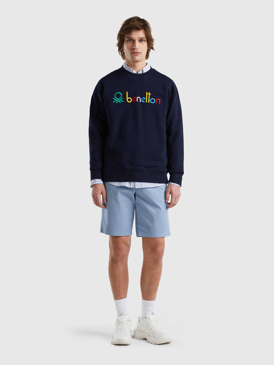 Logoed 100% cotton sweatshirt