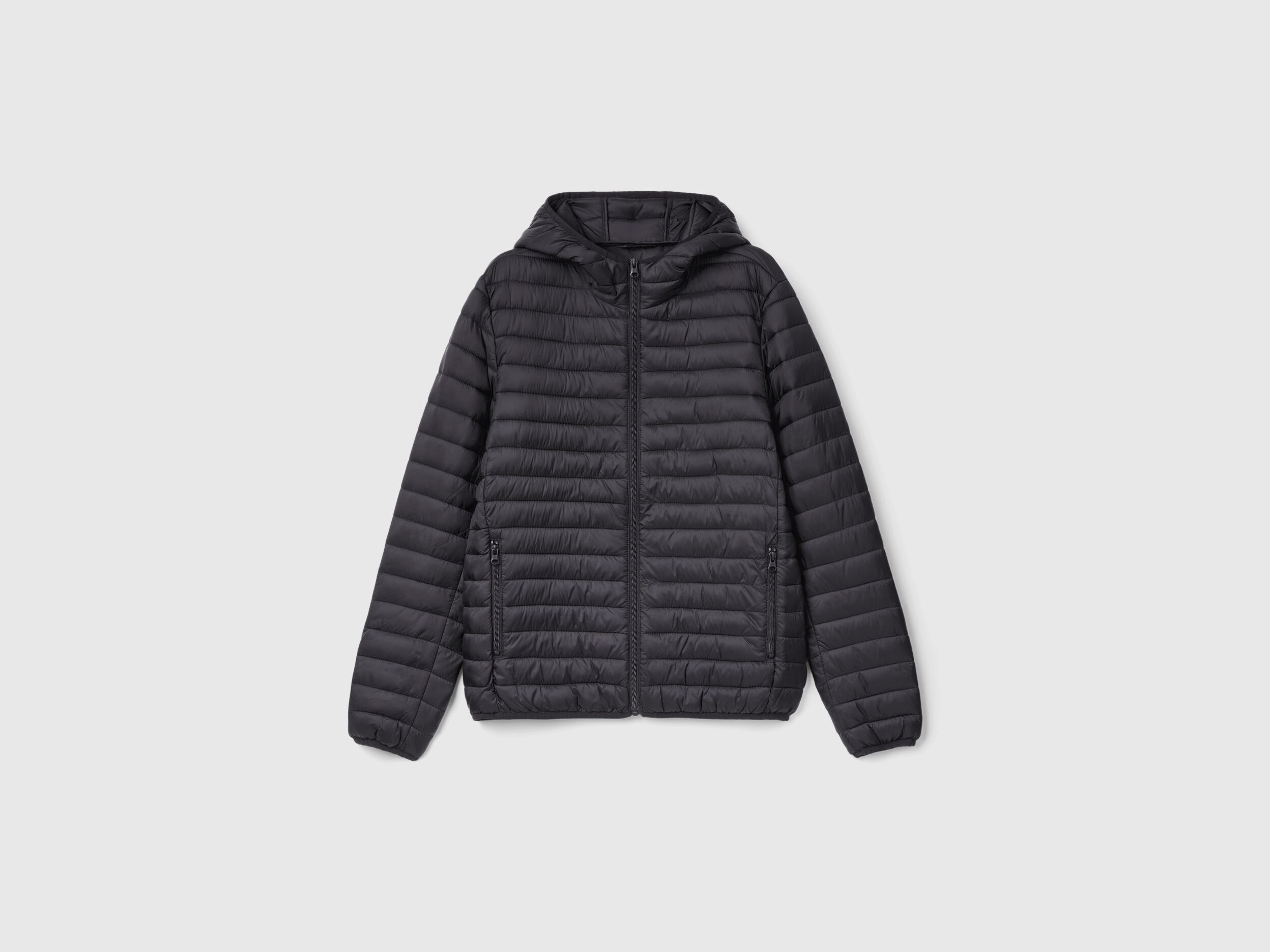 Padded jacket with recycled wadding - Black | Benetton