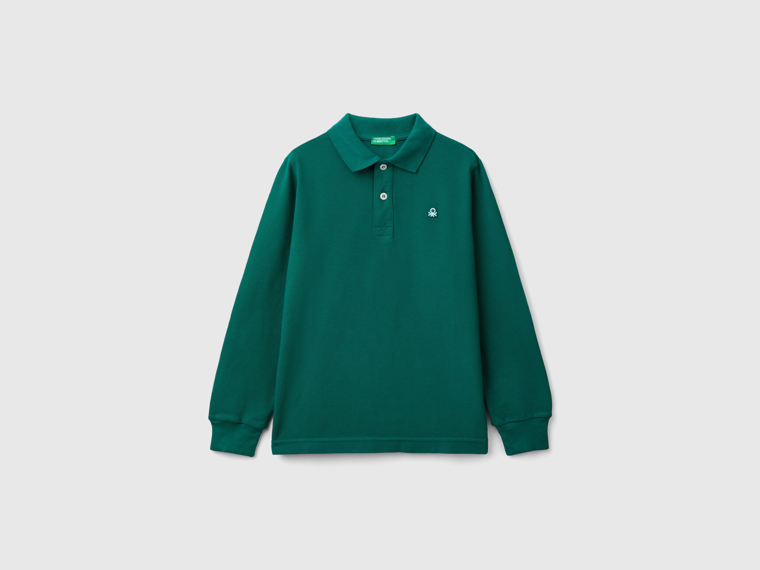 Junior Boys Long Sleeve Polos New Collection 2024 Benetton