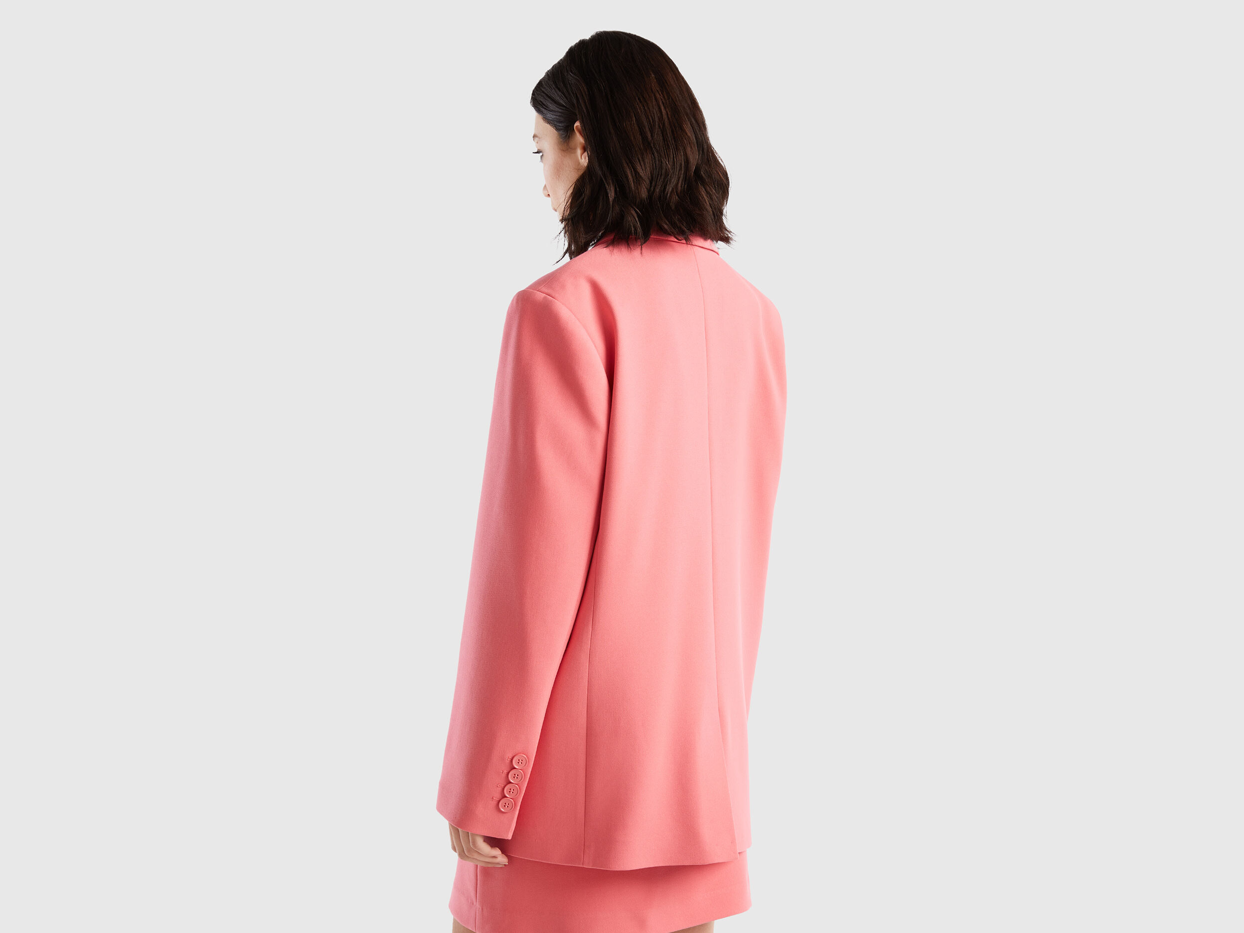 Benetton pink coat on sale