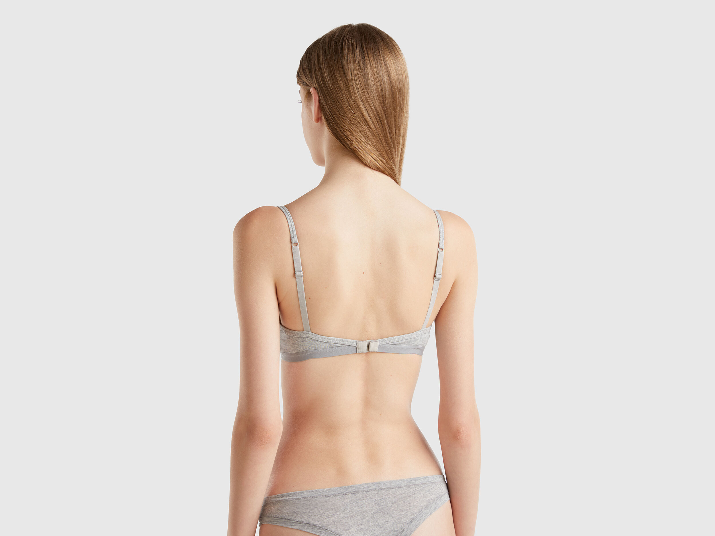 上品なスタイル Triangle bra Benetton | Gray Light - cotton organic stretch in トップス