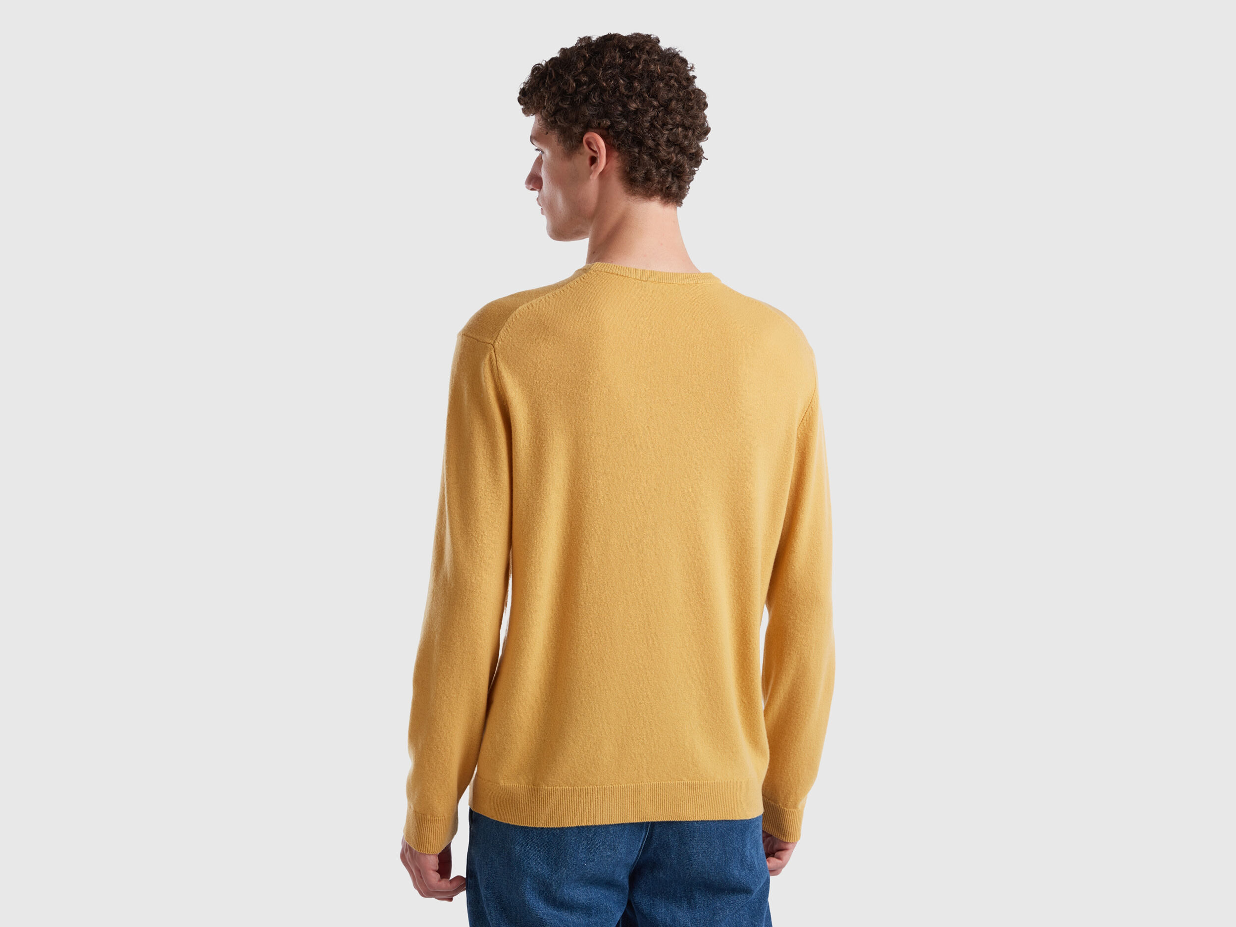 Mustard crew neck sweater sales