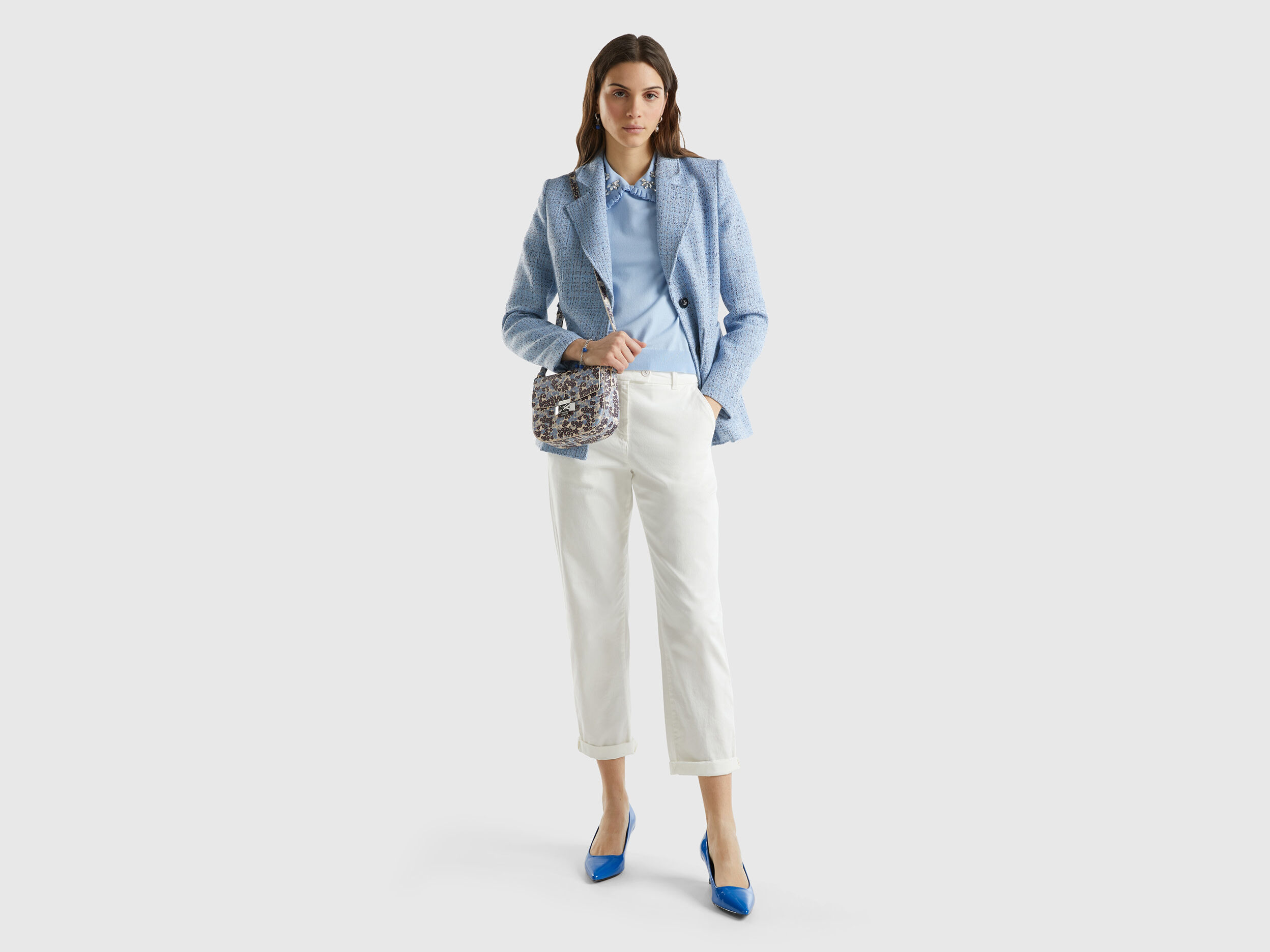 Cotton stretch trousers ladies shop