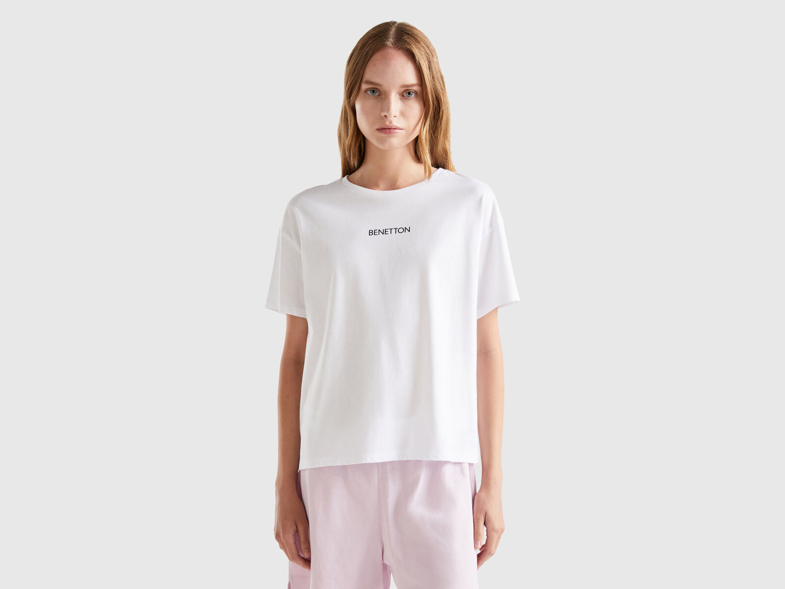 t-shirt 100% - Benetton White cotton |