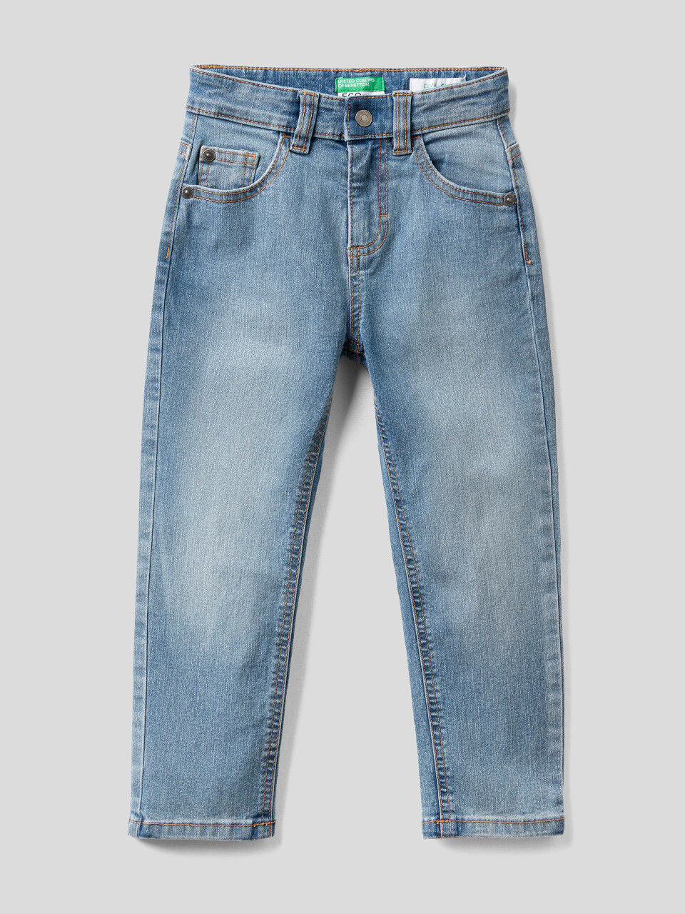 Jeans Skinny Fit Effetto Vintage United Colors of Benetton Bambina Abbigliamento Pantaloni e jeans Jeans Jeans skinny 
