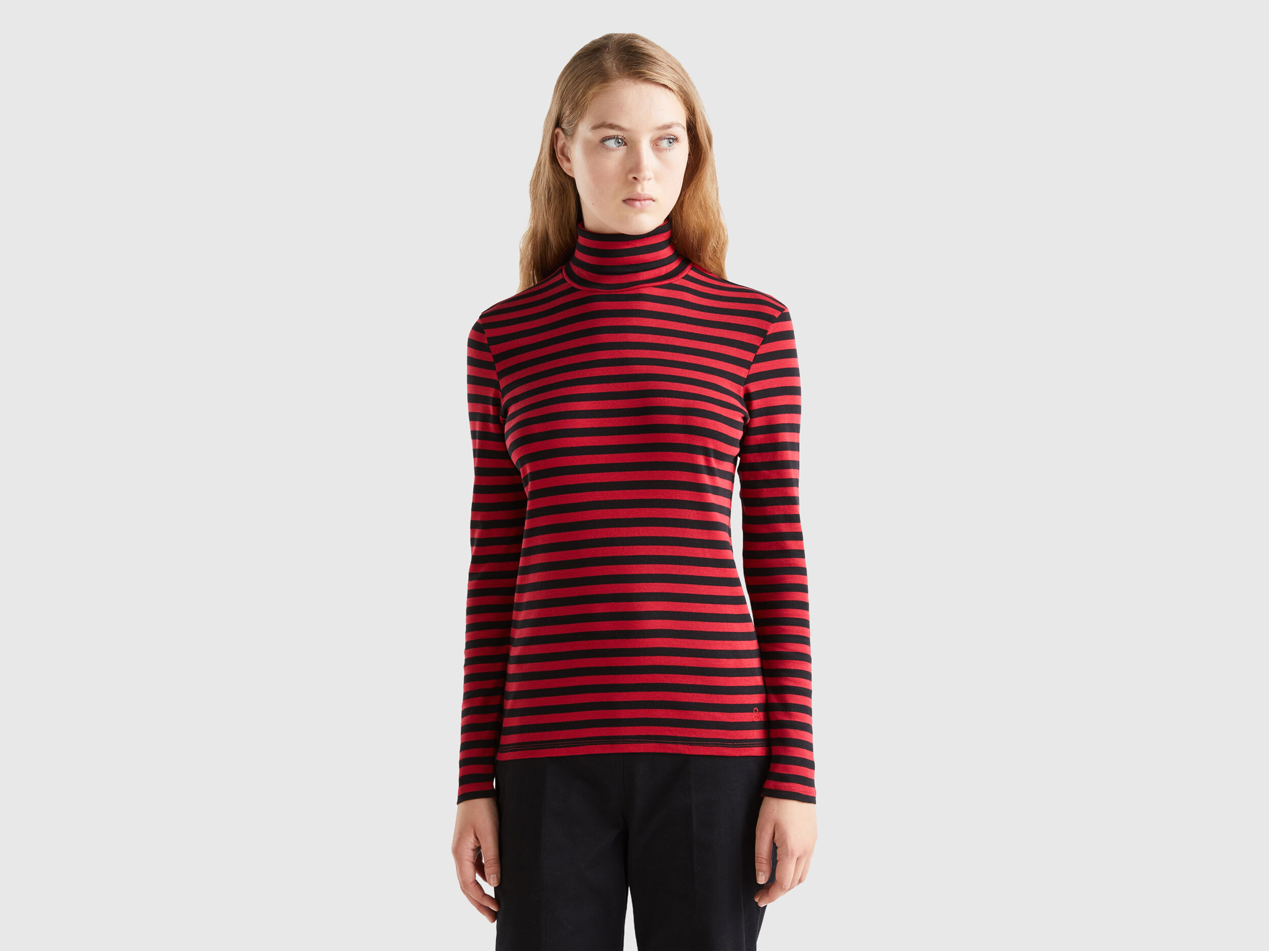 Striped turtleneck under t shirt online