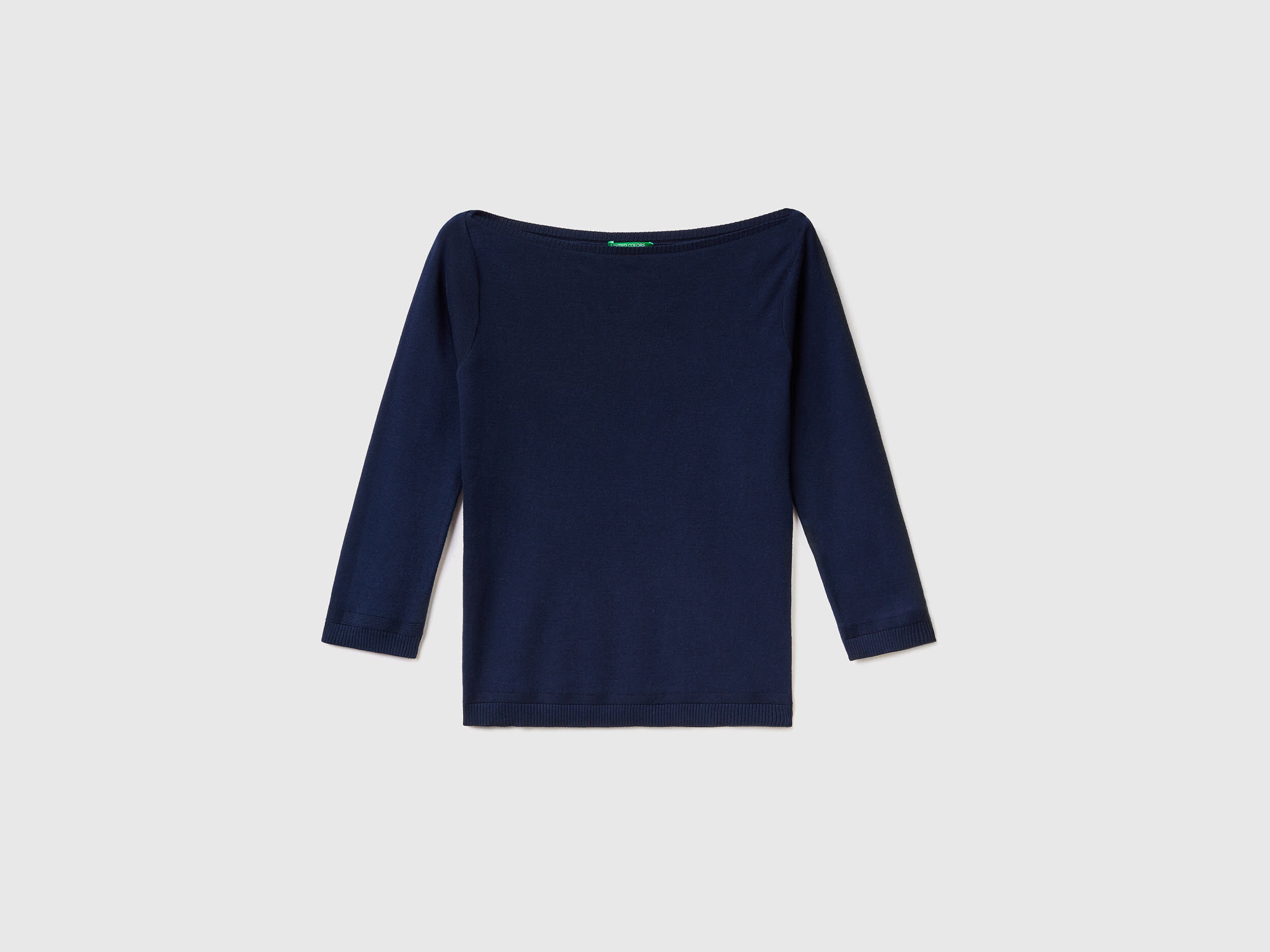 Benetton Women s Cotton Boat Neck Sweater