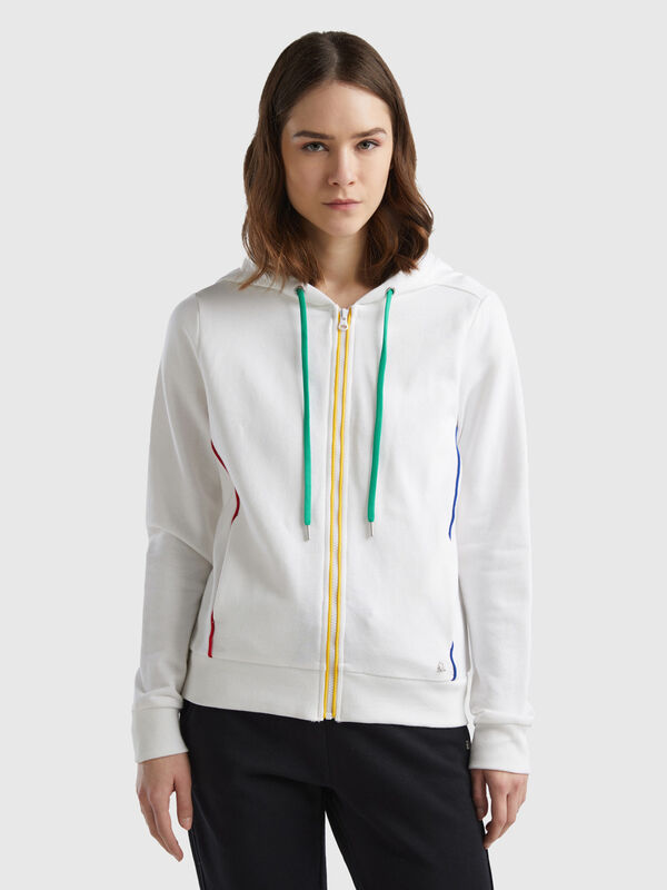 apple-print sweatshirt Bianco, Women's Clothing