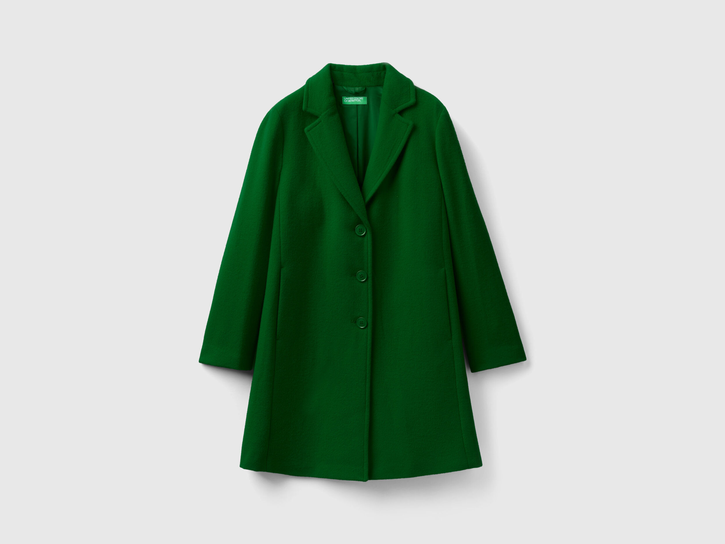 Benetton green coat hotsell