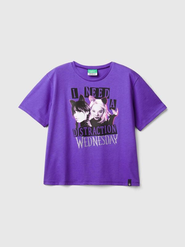 Camiseta morada de Miércoles Addams Niña