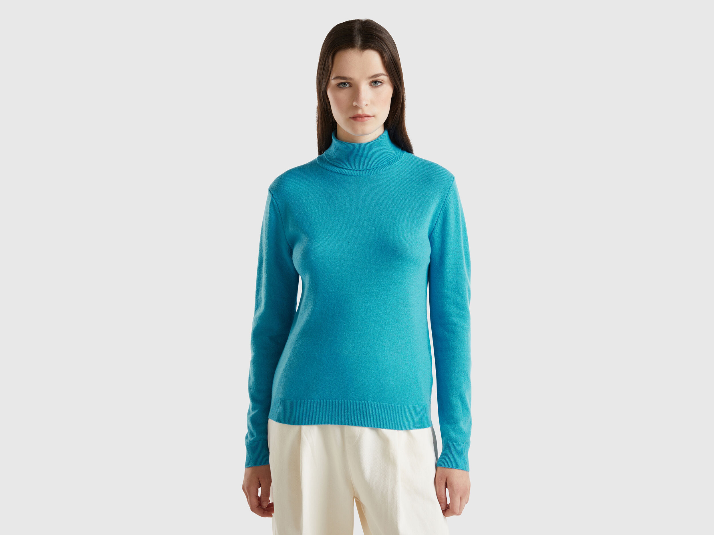 Womens light blue turtleneck hot sale