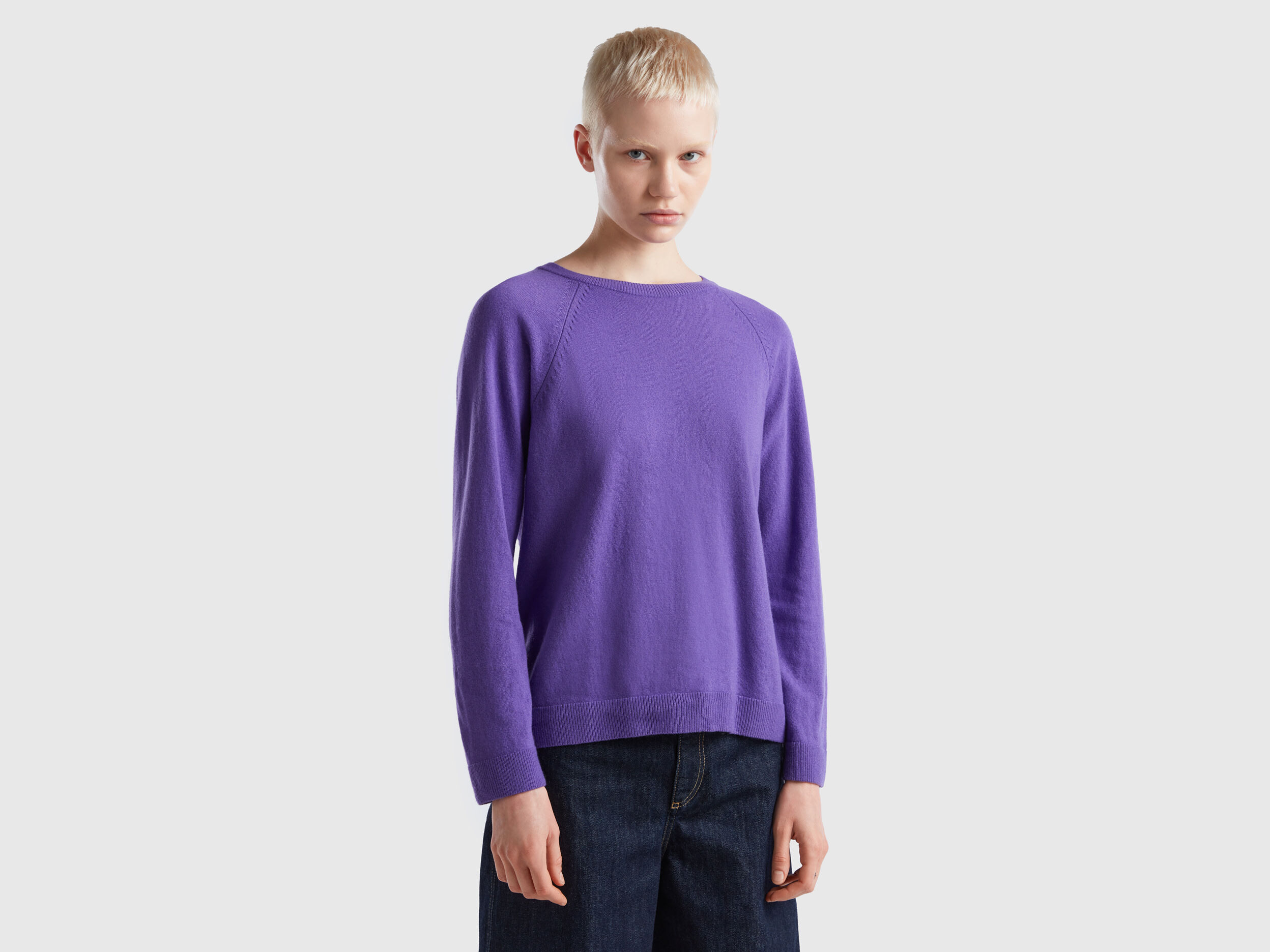 Womens purple crew best sale neck sweater